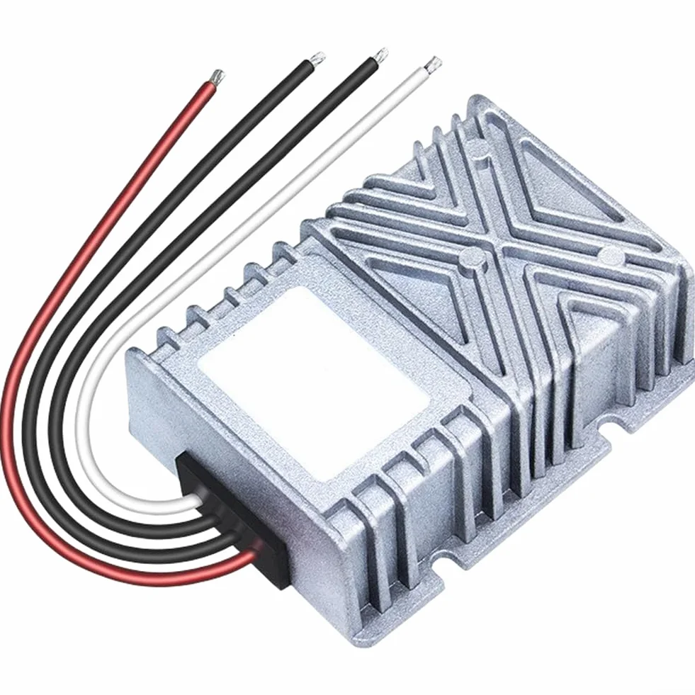 Convertidor de entrada ancha 20V-90V 12V Salida DC Transformador 96% Eficiencia IP68 nominal para uso en vehículos marinos Carcasa de aluminio compacta 10x8x3.9cm(12V45A)