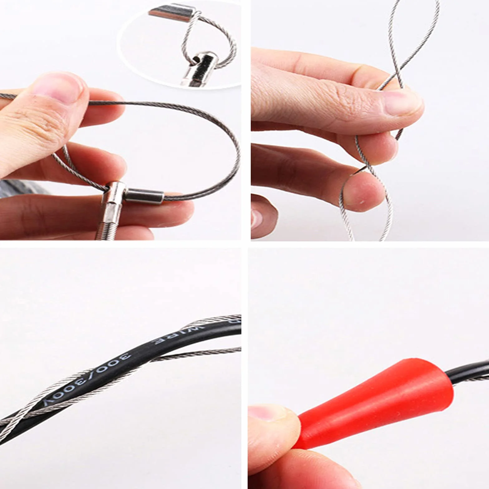20 m Guia Pasacables, φ 4 mm Enhebrador de Alambre Electrico,con 2 muelles guía, para Tubería Conducto de Cable Pared, Obras de Telecomunicaciones