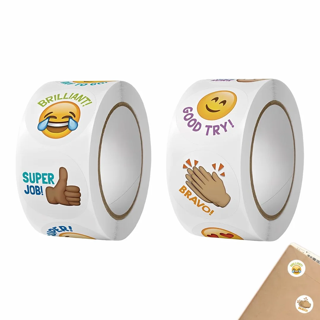 Pegatinas De Recompensa Motivadoras Profesor Teacher Stickers Niños 1000 Pcs Papel Etiquetas Adhesivas Redondas