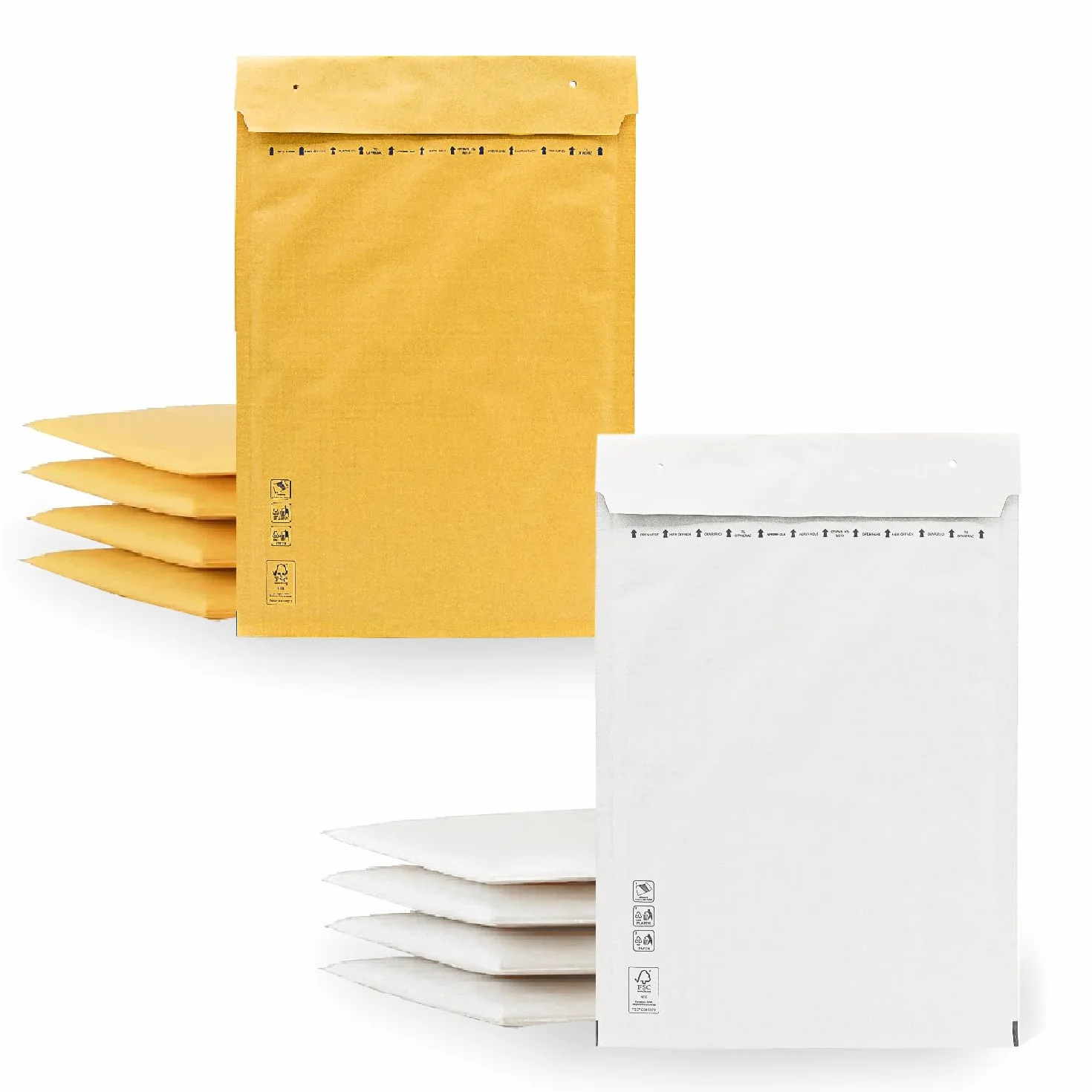 Sobres Acolchados Kraft y Blanco para Envíos 150x220mm 10uds