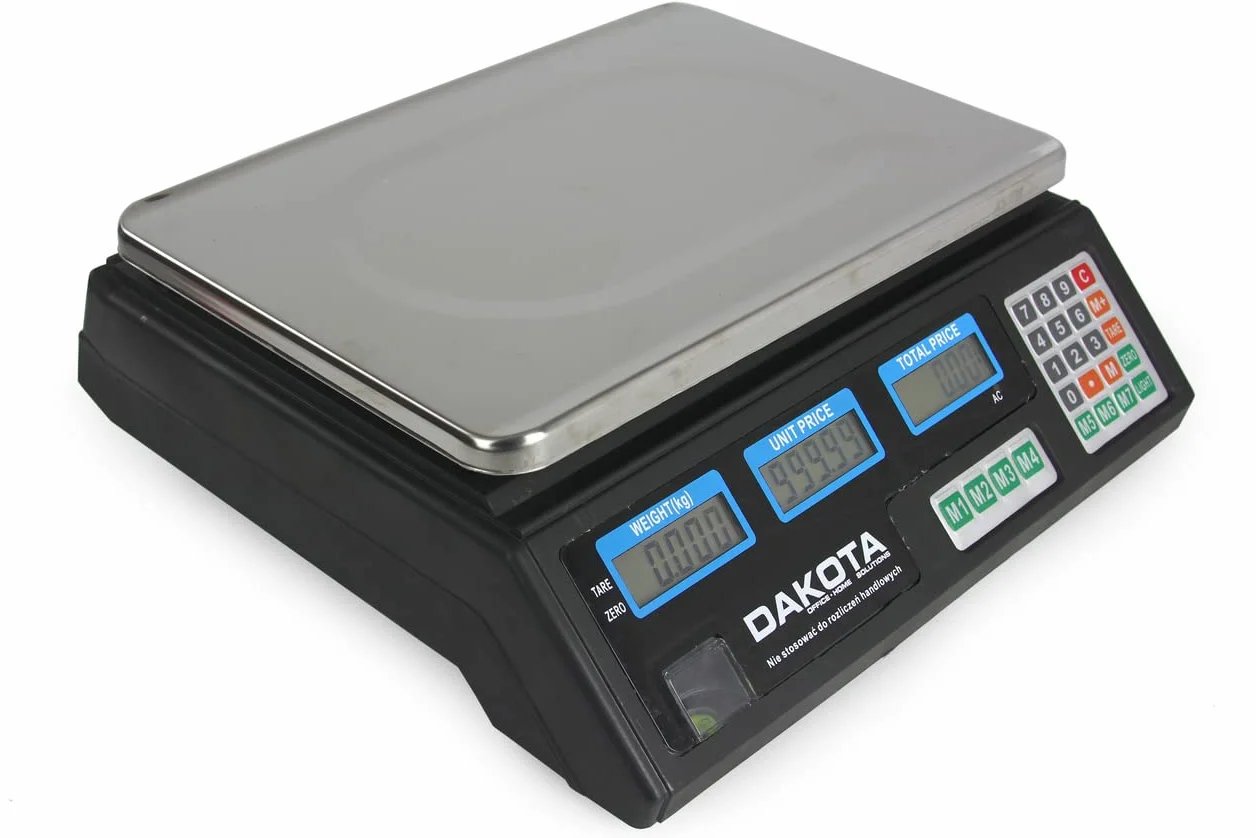 Báscula electrónica industrial con pantalla digital, 40 kg, de acero, plataforma de 33 x 23 cm, comercial
