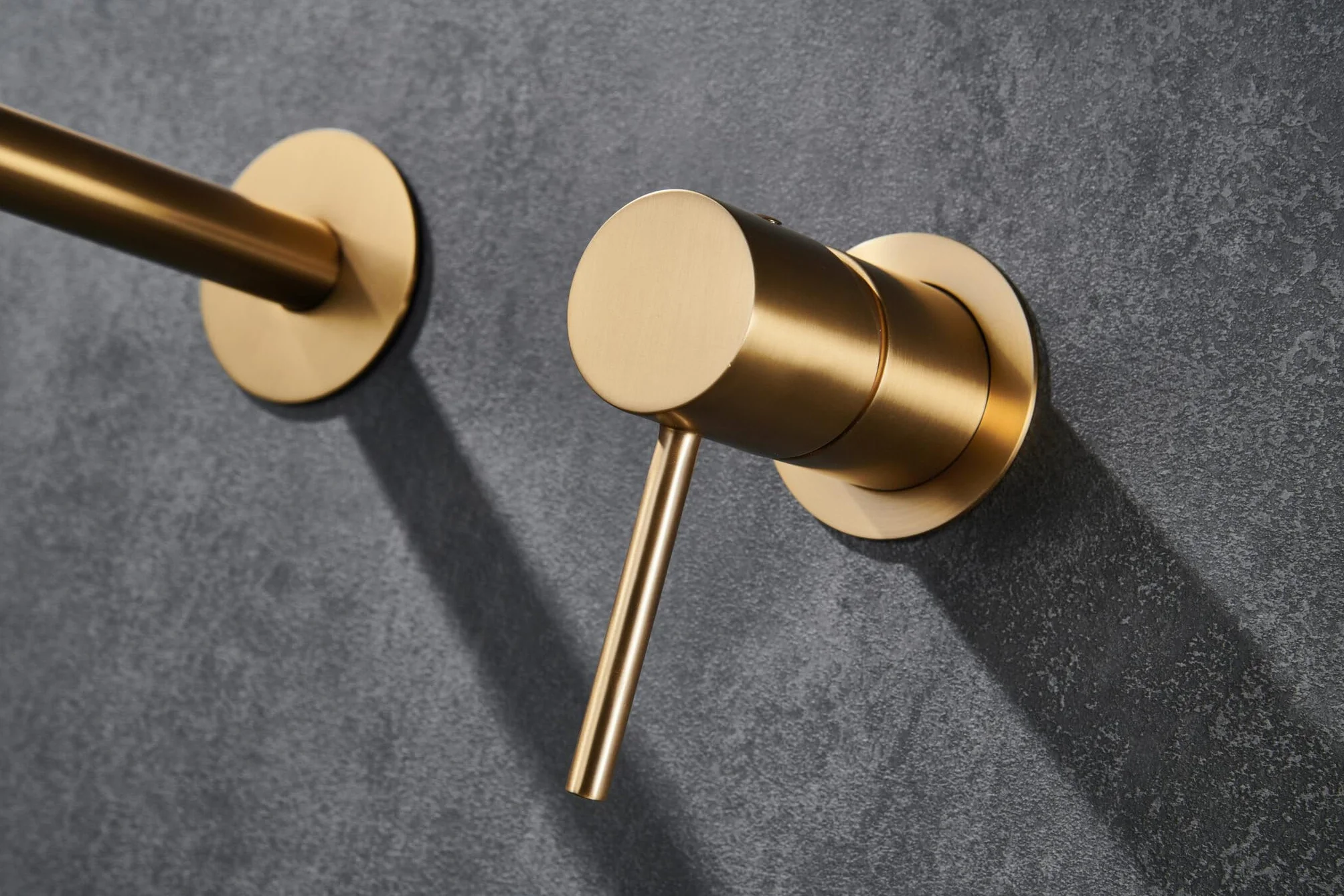 IMEX Grifería Empotrada Monomando GLM039 Latón Oro Cepillado Serie Monza