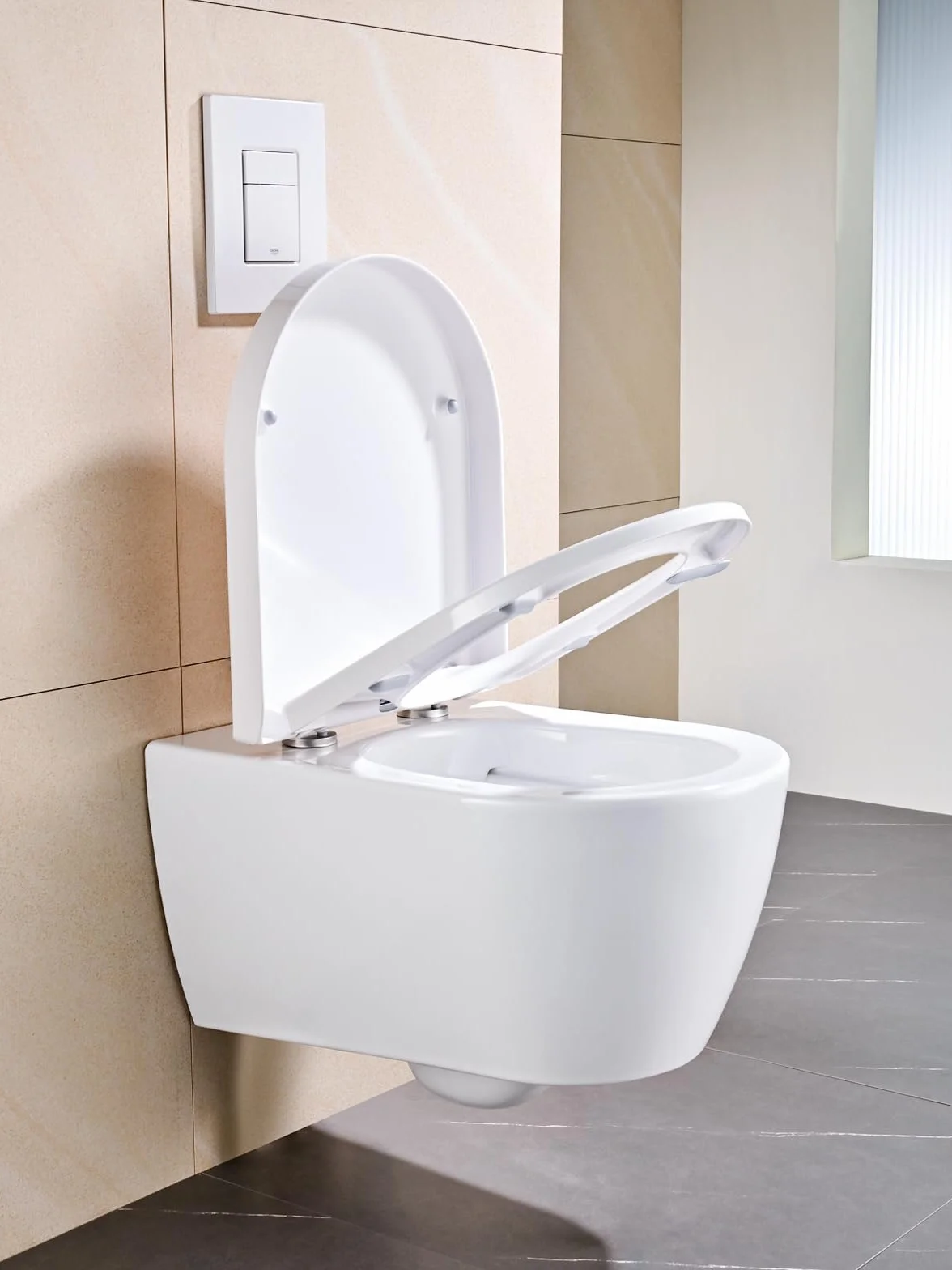 Tapa WC Universal, YEAUPE PRO Asiento de Inodoro de Cierre Suave en Forma de D con Liberación Rápida para una Fácil Limpieza, Blanco, 43 x 36 CM