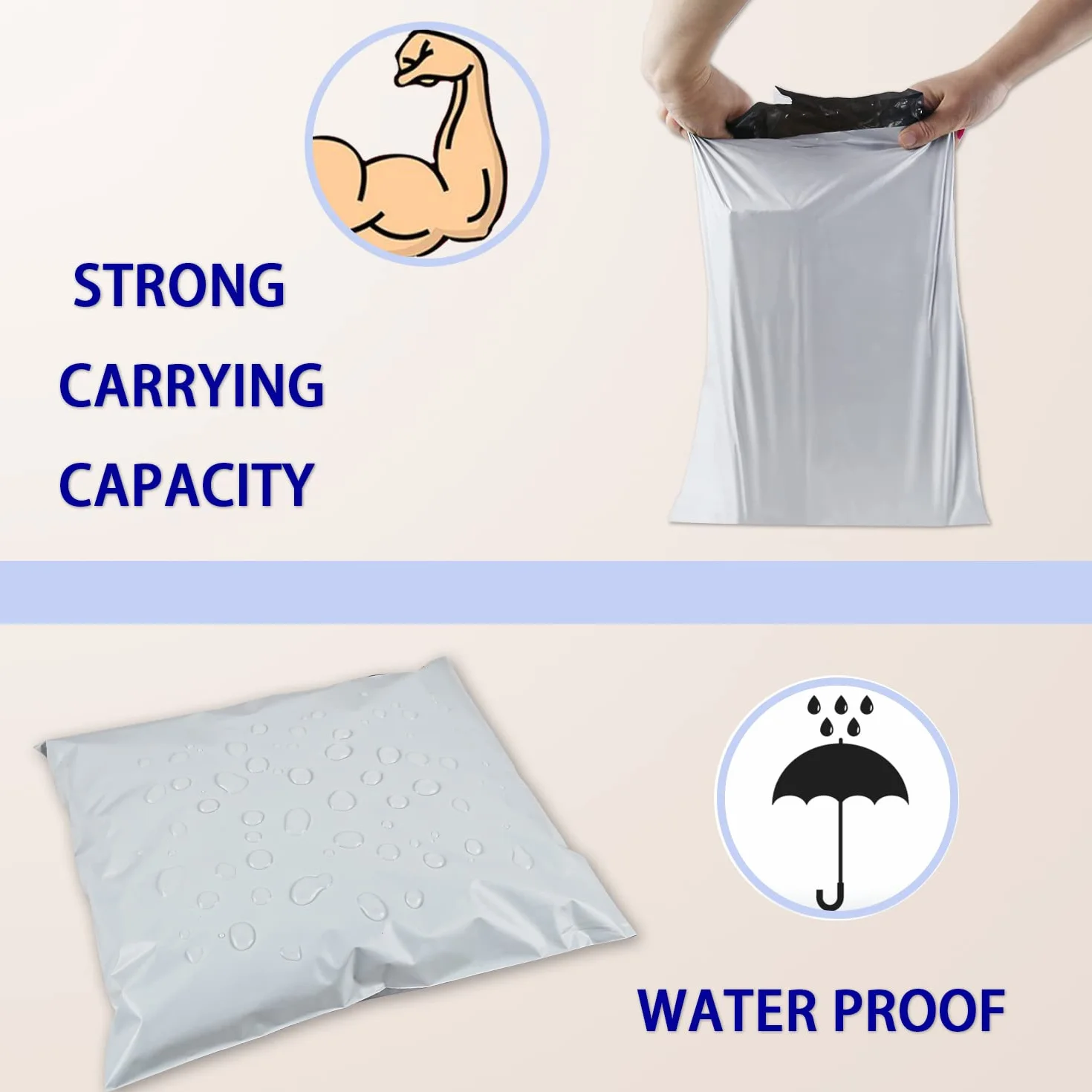 100pcs Bolsas Para Envíos, Sobres Para Envios C5 A4 B4 A3 Bolsas de Correo Autoadhesivas Opacas Sobres Plastico de Paquetes Ropa Logística Embalaje Caja de Postal Bolsa de Plástico Blanco