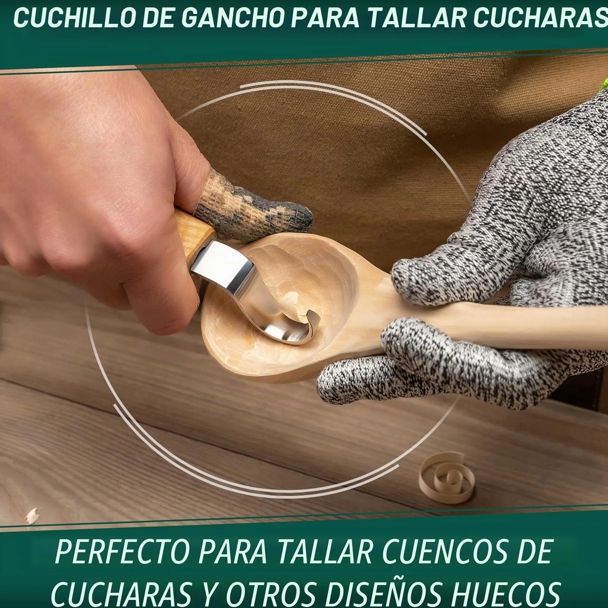 BeaverCraft S01 Set de Cuchillos para Tallar Cucharas de Madera