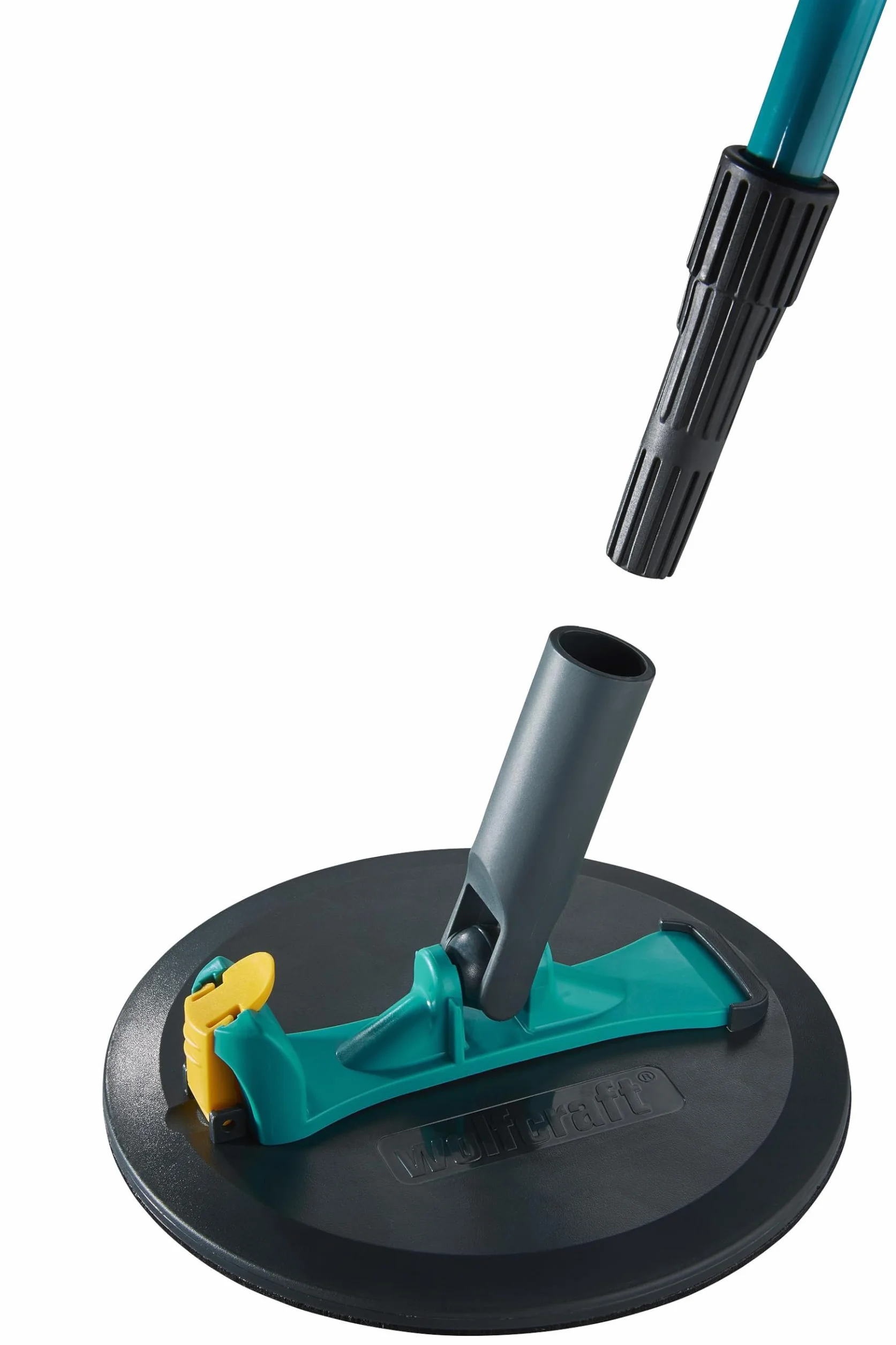 wolfcraft Juego de lijadora circular para placas de yeso, Ø 225 mm, 3 piezas I 4052000 I Para el lijado eficiente de superficies de placas de yeso en altura como por ejemplo techos y paredes