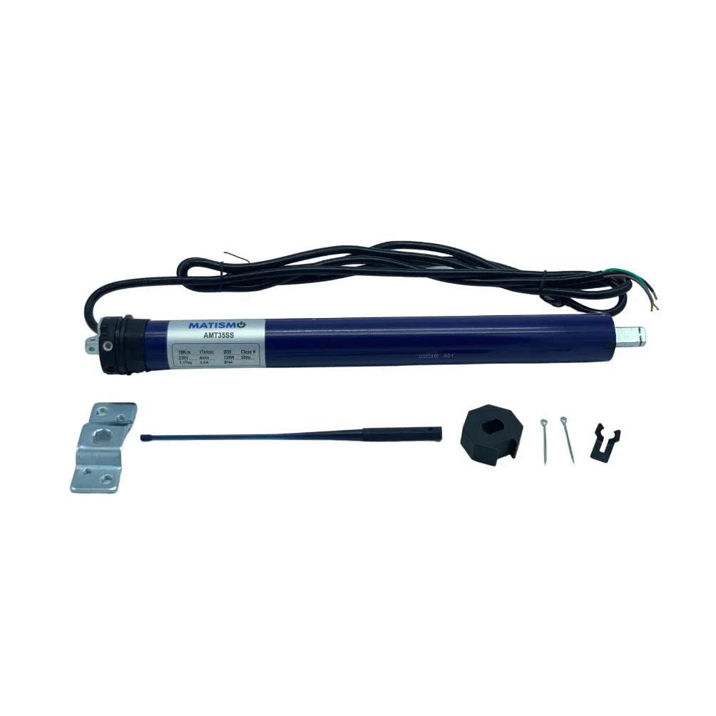 MATISMO Motor persiana ultra corto AMT35SS - Para eje octogonal de 40 mm - Levanta hasta 26 Kg