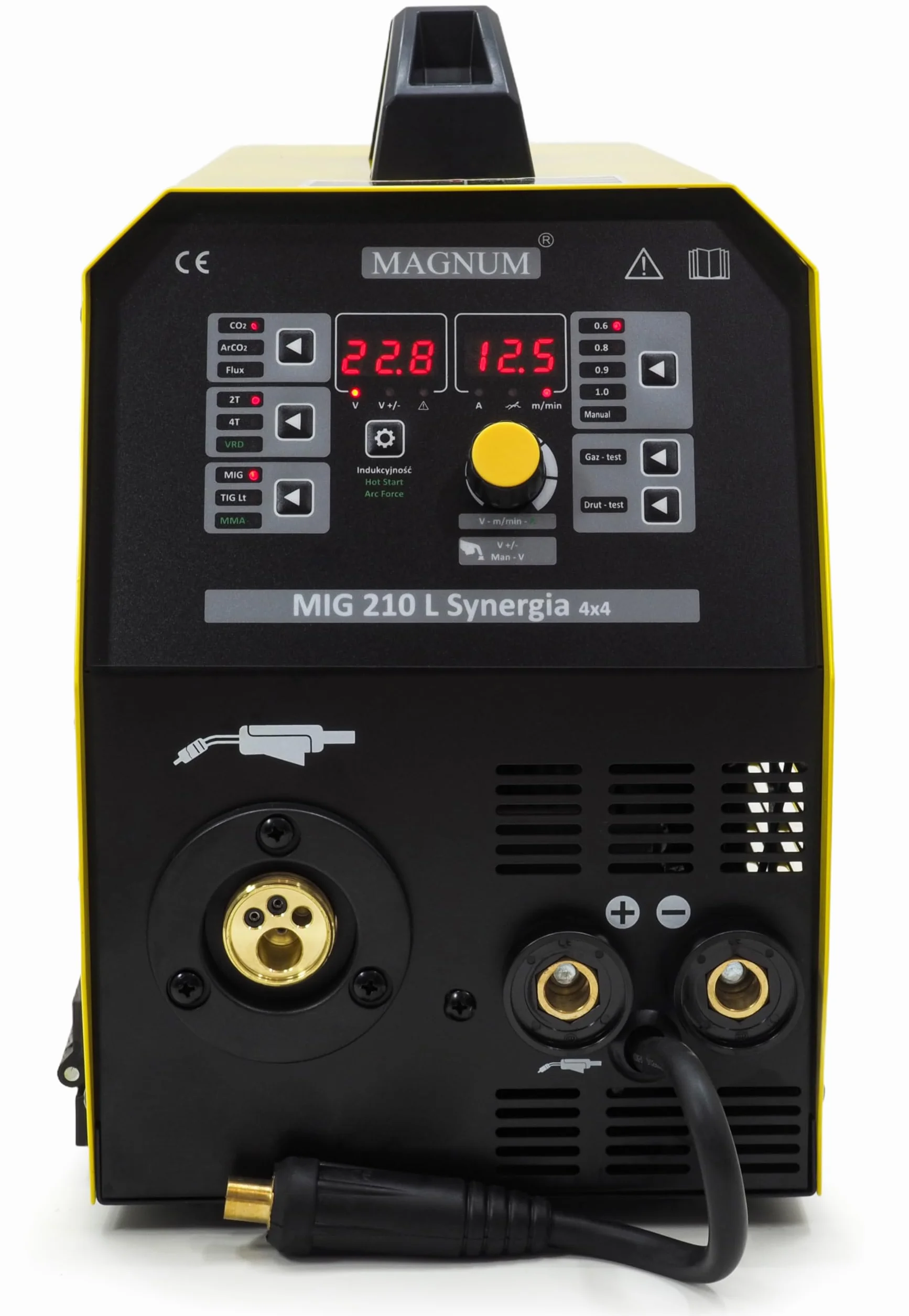 Soldador MIG MAG con Gas sin Gas MAGNUM 210L - Soldador Hilo MIG 200A - Soldadora TIG Antorcha SR-17V 4m - Soldador Inverter TIG MMA - Kit Completo Botella Casco Escuadras Magnéticas (Set 2)