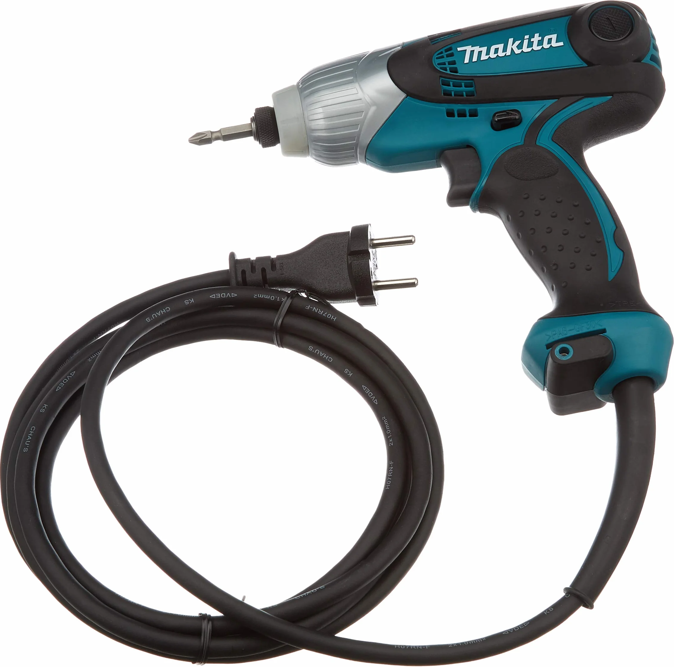 Makita TD0101F atornillador, 230 W, Negro/Azul