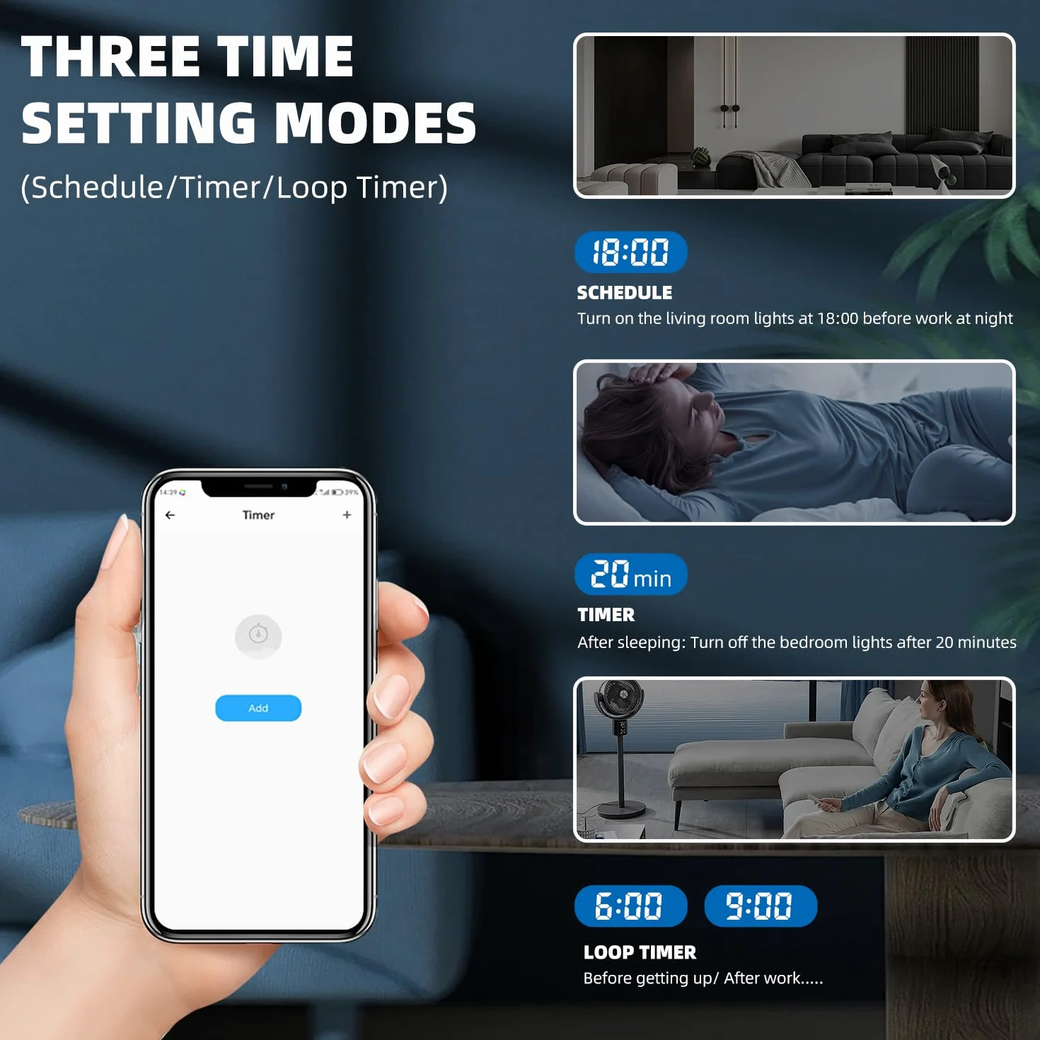 Ewelink WiFi Smart disyuntor Switch Time Relay Temporizador 1P + n 10a 16a 202a 25a 32a 40a 63a 110v 220V Control de Voz Remoto inalámbrico(10A)