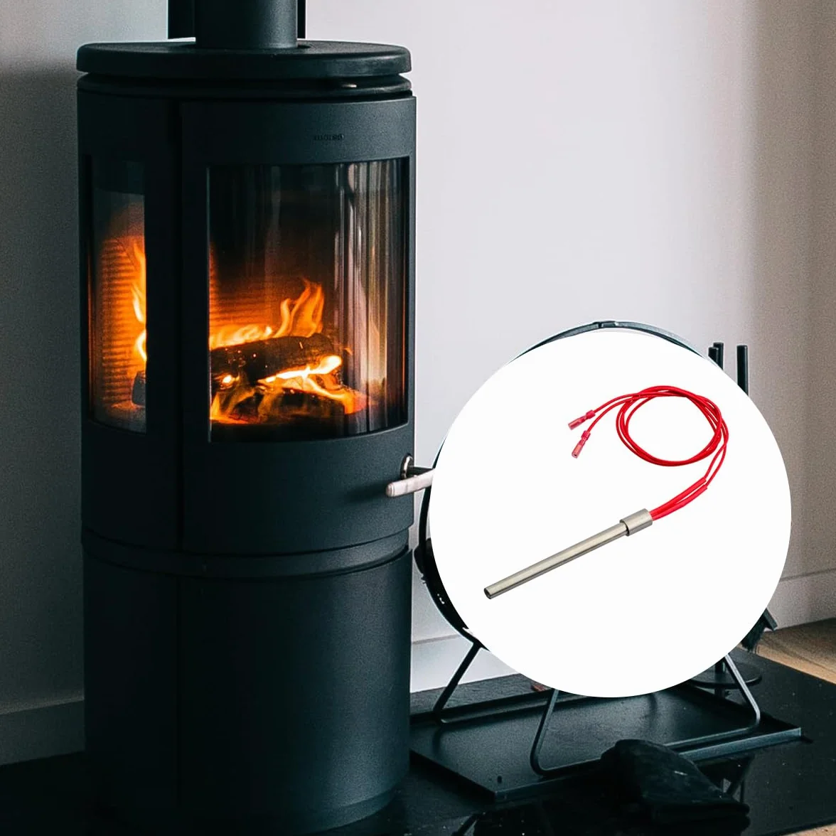 tooloflife Encendedor de pellets, 220 V 300 W, horno de pellets, elemento de encendido, tubo calentador para parrilla de chimenea, 150 mm