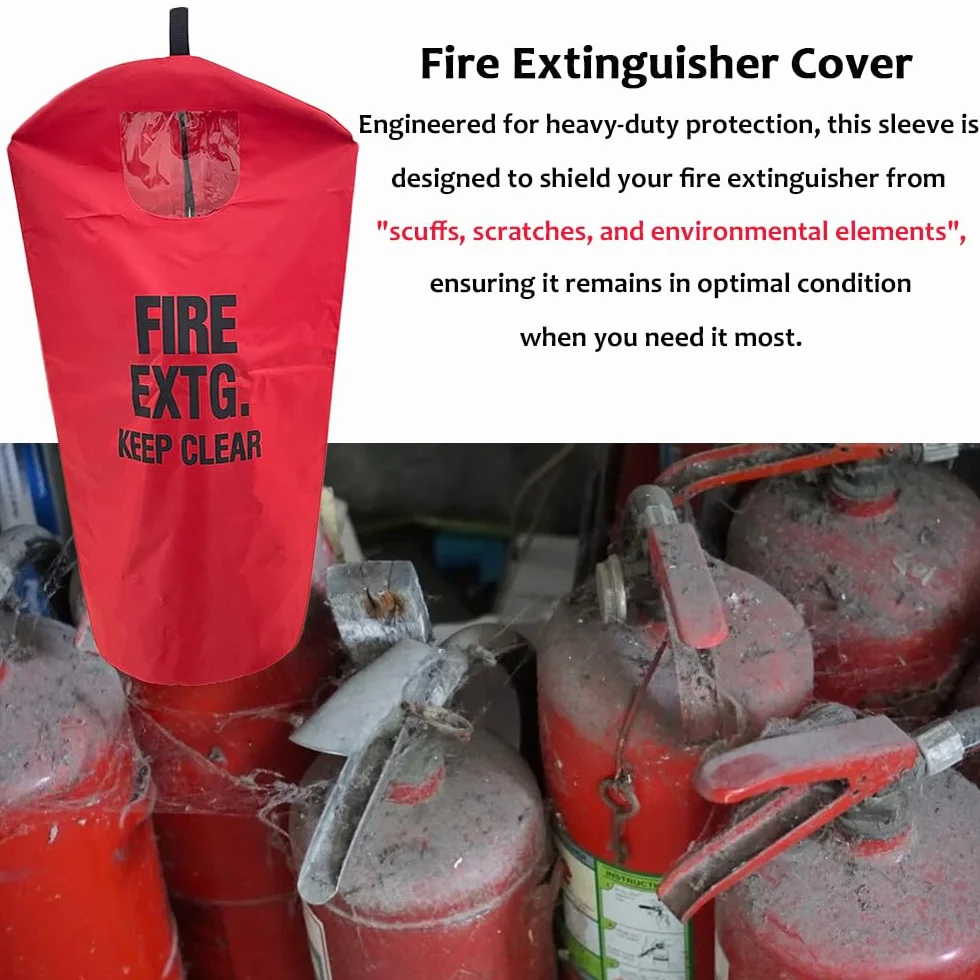 Funda para extintor – Protector de seguridad contra arañazos y desgaste, resistente, 1 unidad (20–30 LB)