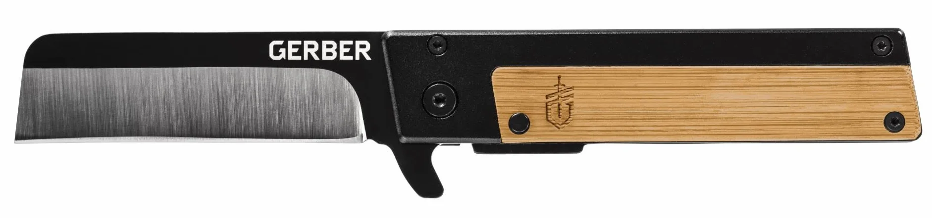Gerber Navaja de bolsillo, Longitud de la hoja: 6,86 cm, Quadrant, Diseño de bambú, 30-001669, Acero inoxidable