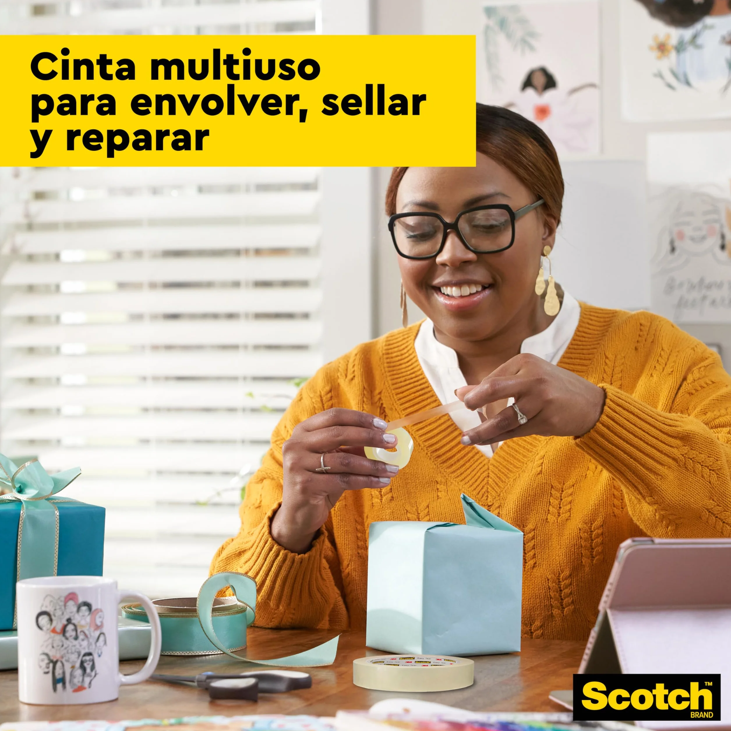 Scotch Cinta Adhesiva Transparente 19mm x 33m 8 Rollos