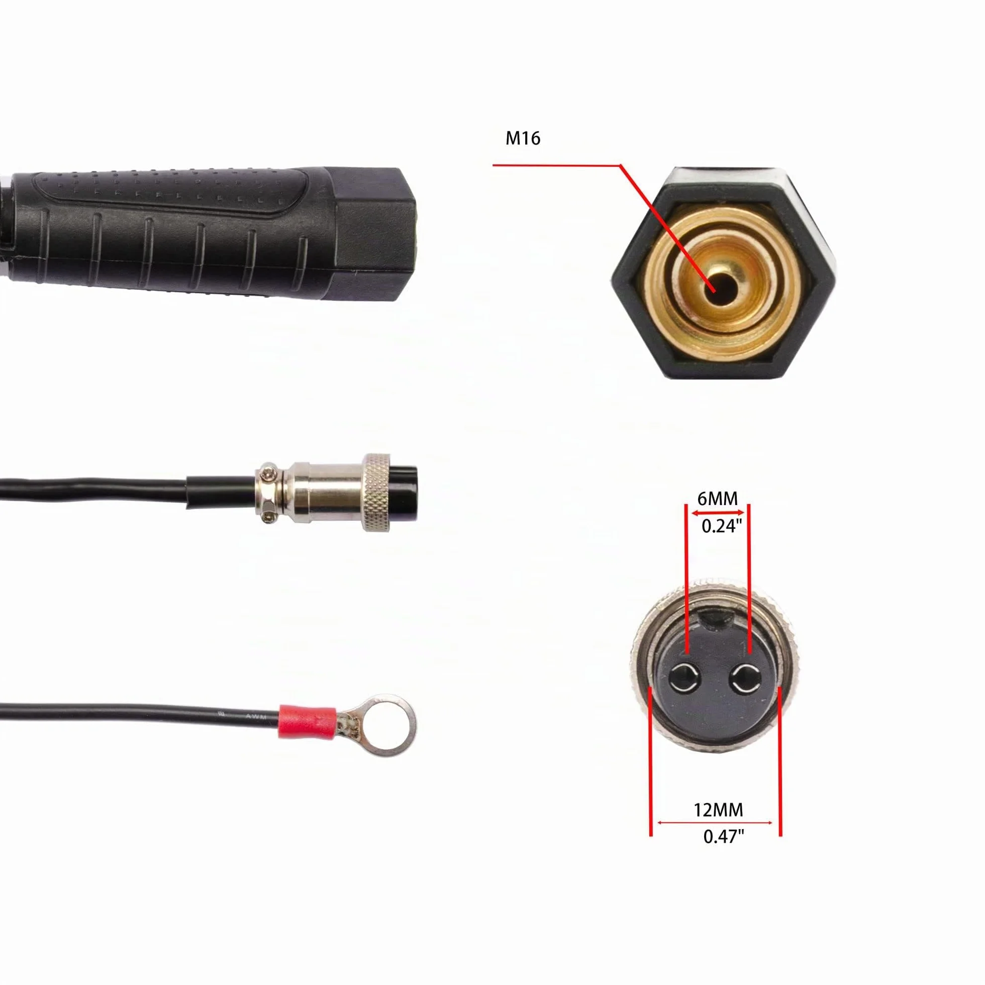 Pistola de soplete de corte por plasma de aire manual AG60 SG55 WSD-60 4 m/13.2 pies Compatible con AG-60 SG55 WSD60