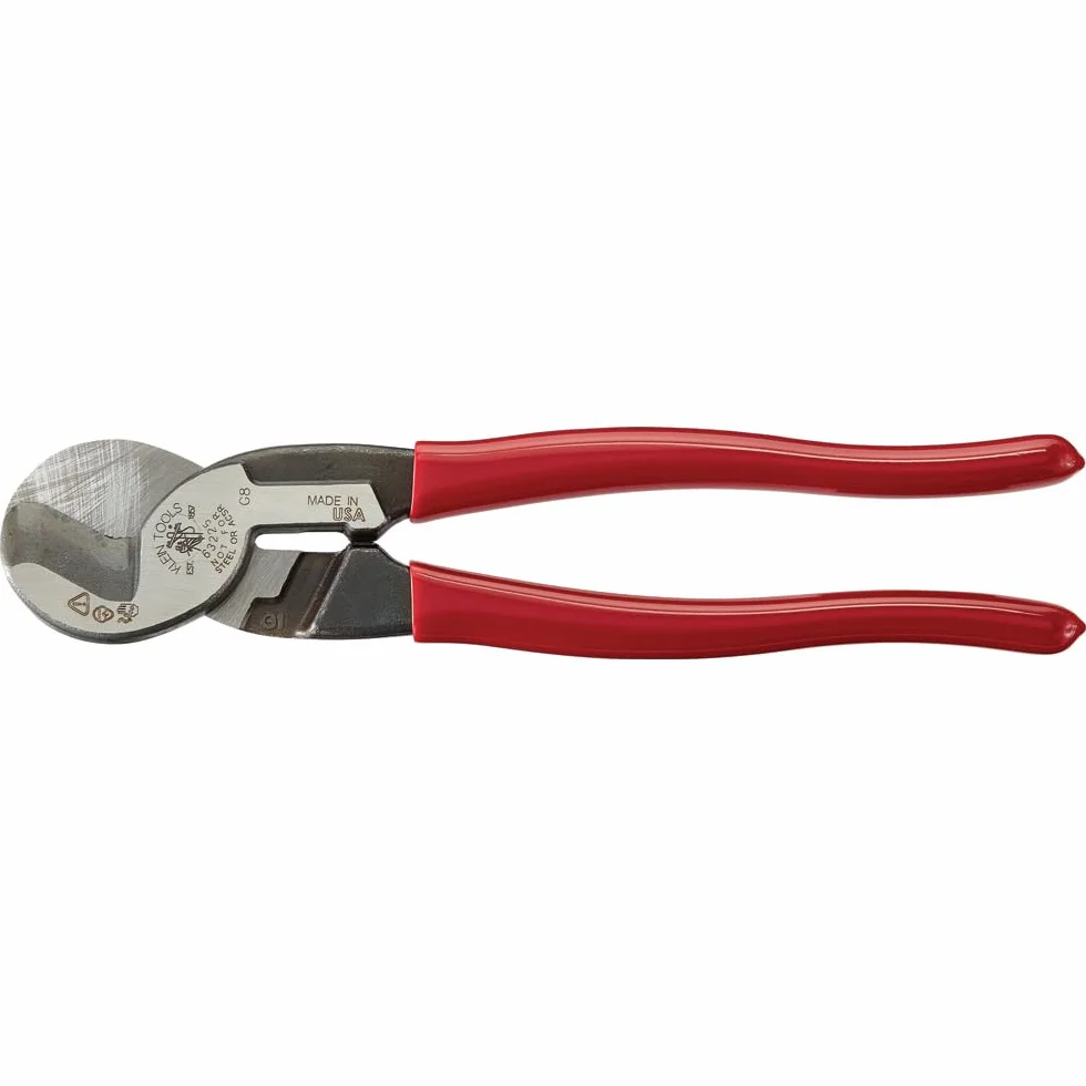 Klein Tools 63225 - Cortador de cable, 9 pulgadas de alto apalancamiento para cables de aluminio, cobre y comunicación