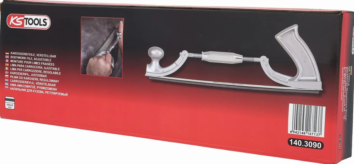 KS Tools 140.3090 Lima para carroceros, completa con hoja