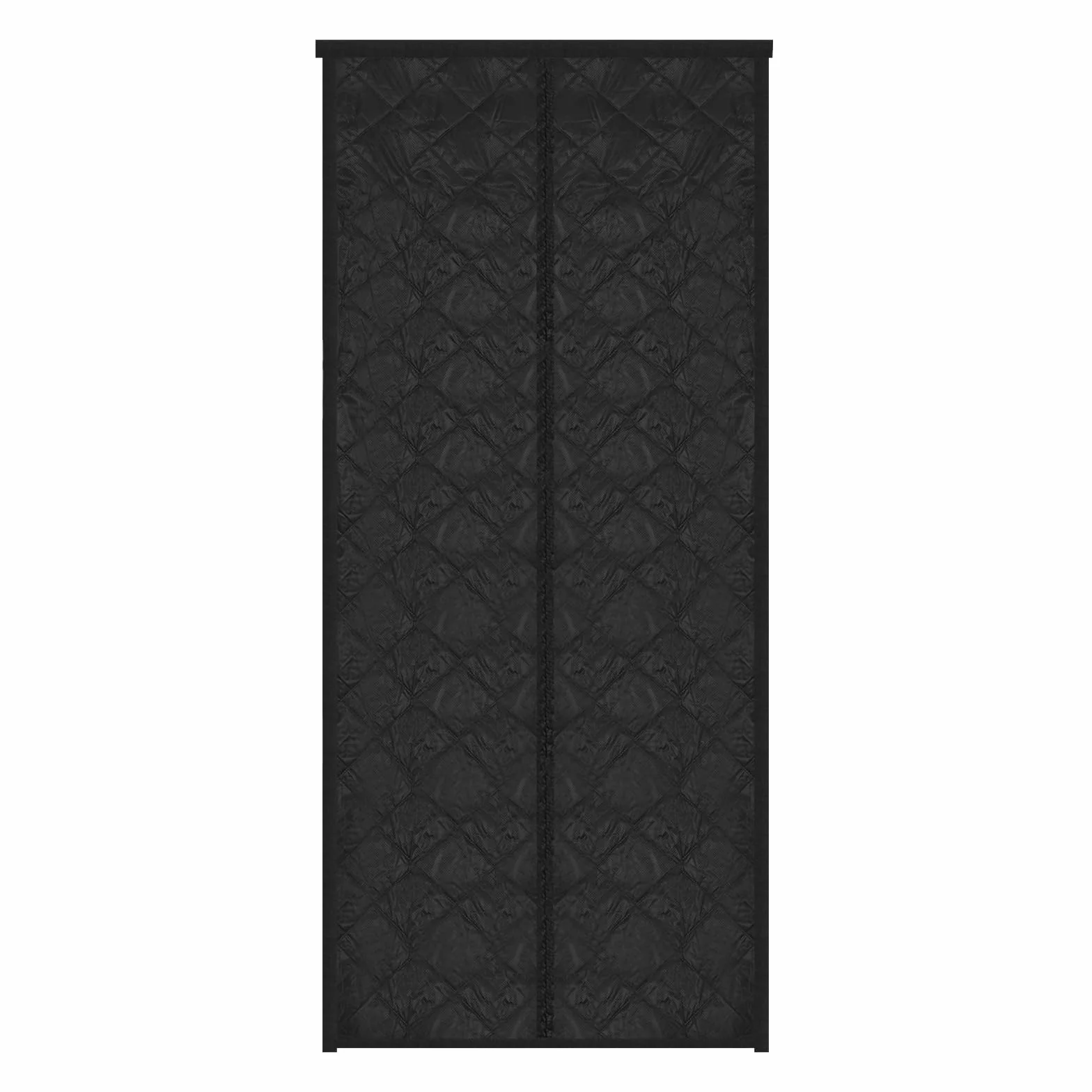 Cortina para puerta con aislamiento térmico, cortina protectora aislada, cortina térmica magnética para puerta, cortinas opacas, cortinas de privacidad (negro, largo x alto x alto 95 x 210 cm