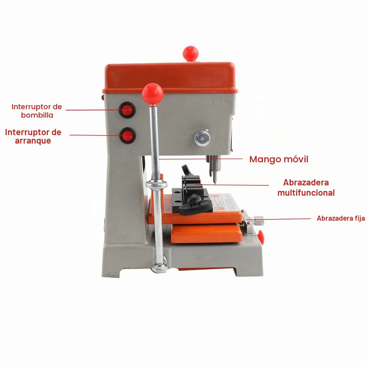 Máquina Copiadora y Fresadora de Llaves - Multiplicador Automático, Herramienta Profesional de Cerrajero 120 W