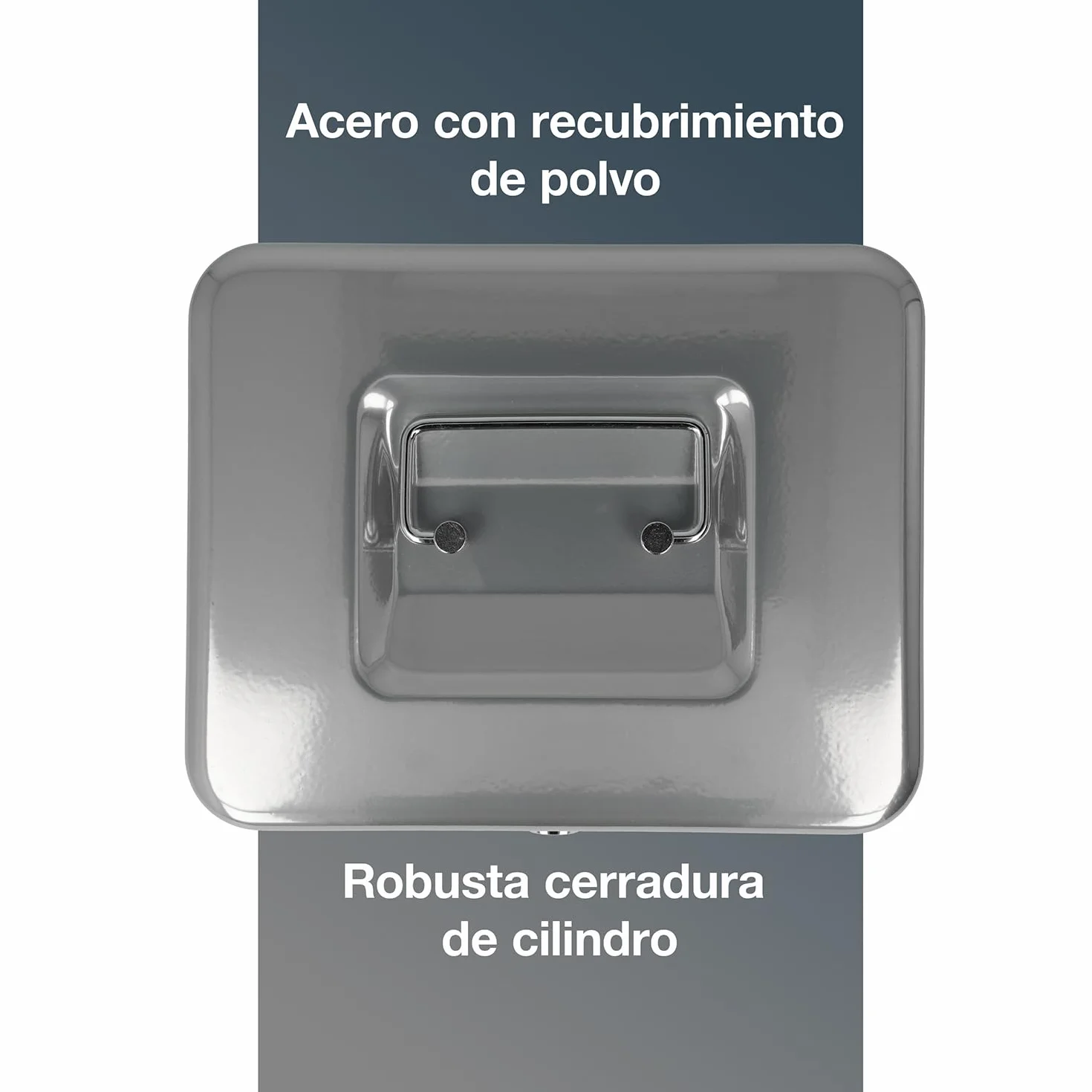 Westcott Caja de efectivo con cerradura 20 cm plata chapa de acero 2 llaves inserto extraíble monedas 3 compartimentos