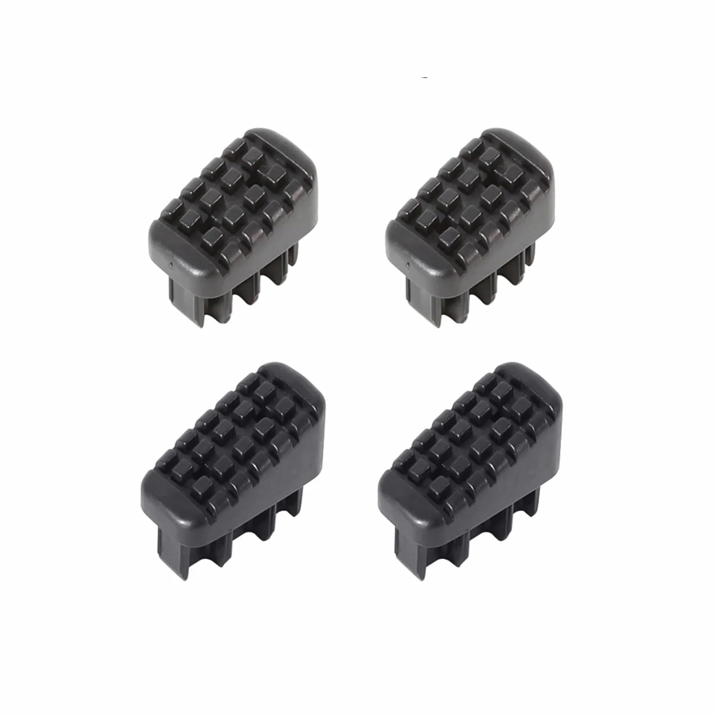 Hailo Juego de pies para escalera Hailo - Pies de repuesto para escaleras domésticas Hailo como L20, L40 BasicLine y L50, L60 StandardLine - 43 x 20 y 35 x 20 mm - 4 x patas de escalera - Negro