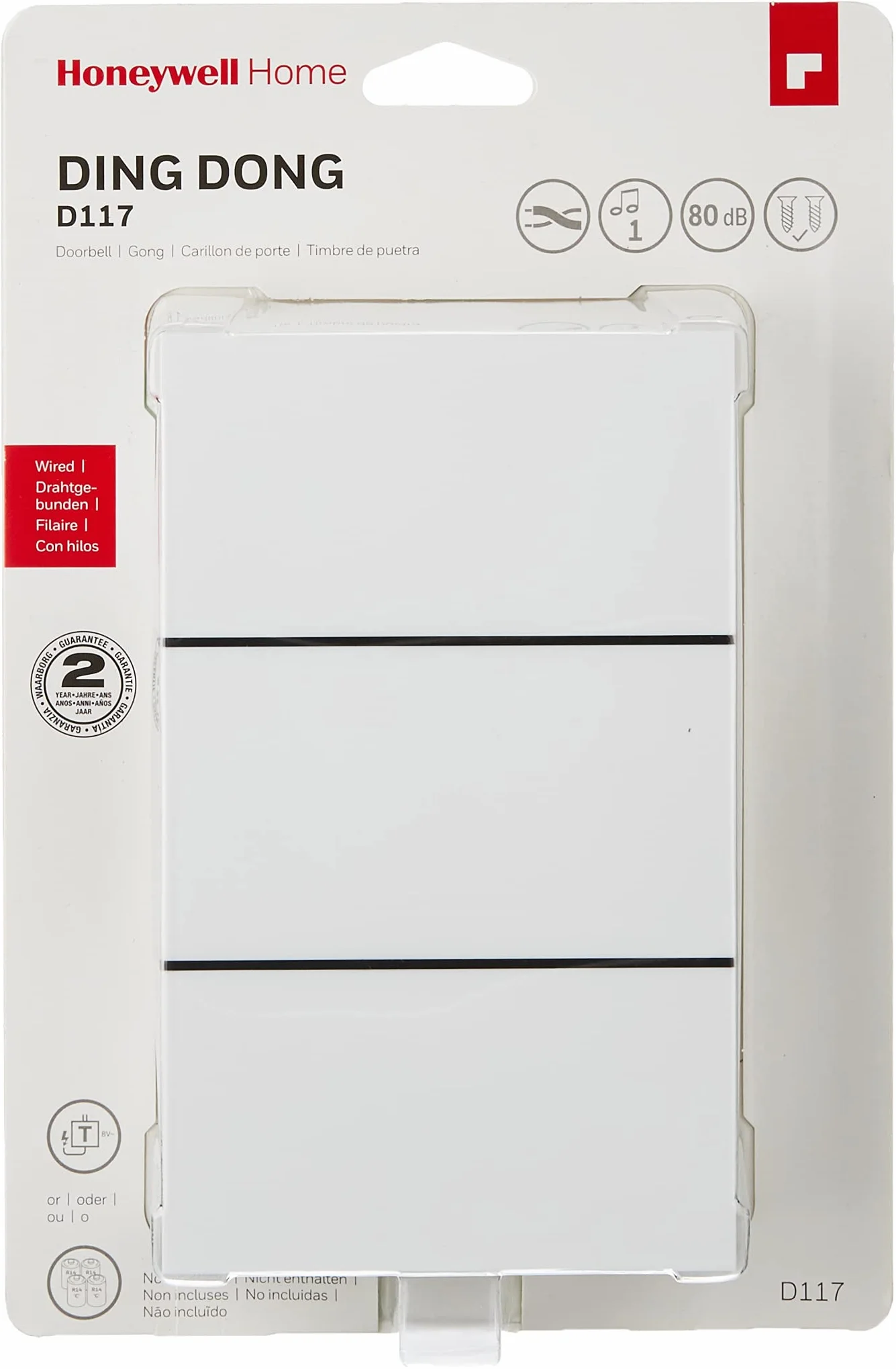 Honeywell Friedland D117 Timbre cableado Blanco