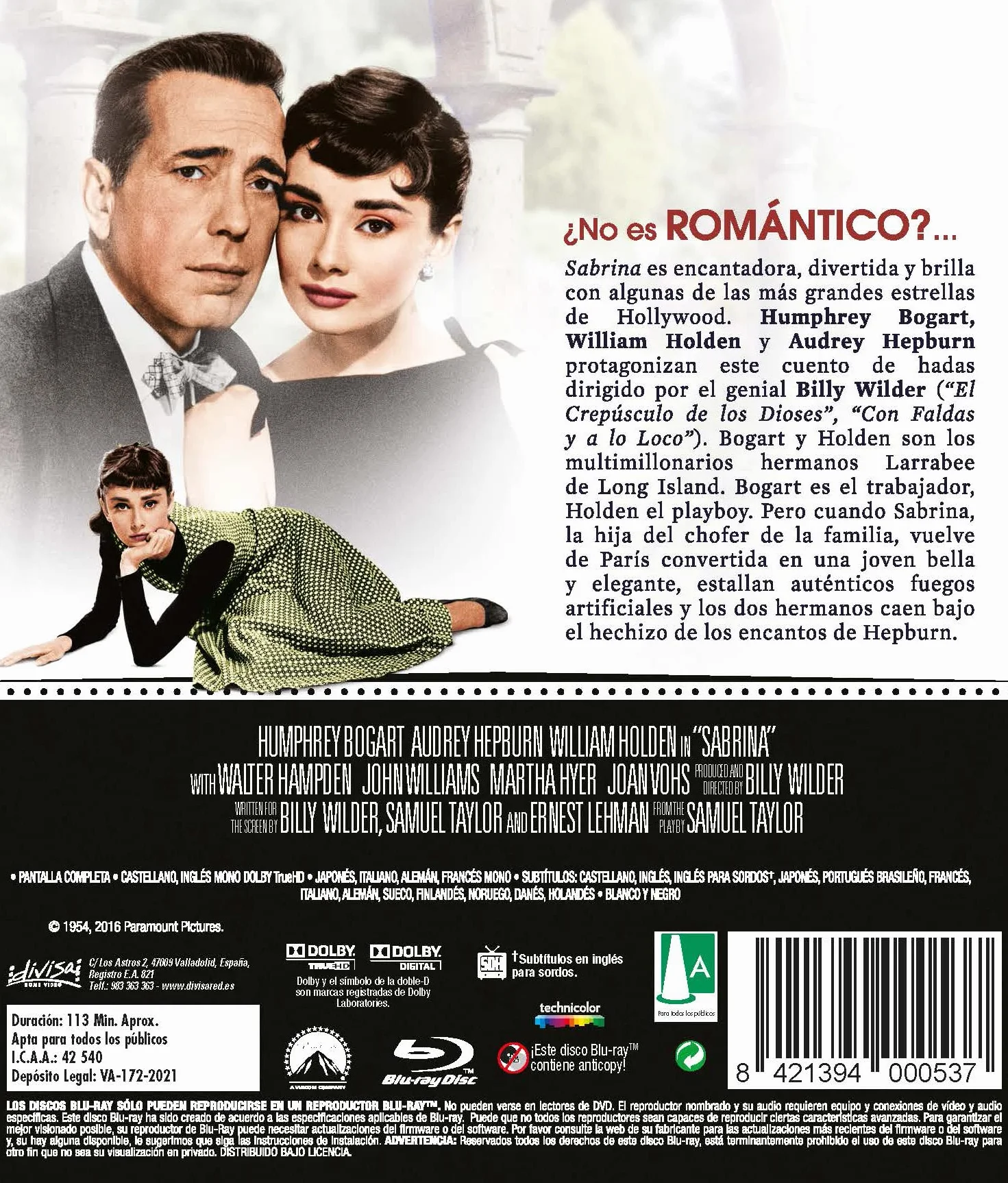 SABRINA (BD) [Blu-ray]