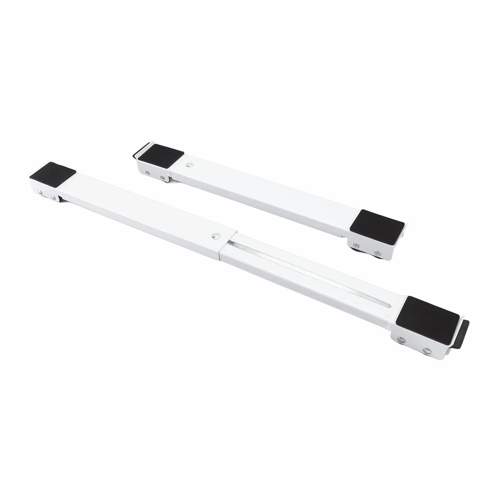2 Juegos de Ruedas de Rodillos Móviles para Muebles, Rodillos para Electrodomésticos de Servicio Pesado que Incluyen Estantes Móviles con Almohadillas Auxiliares, para Lavadoras,(Blanco)