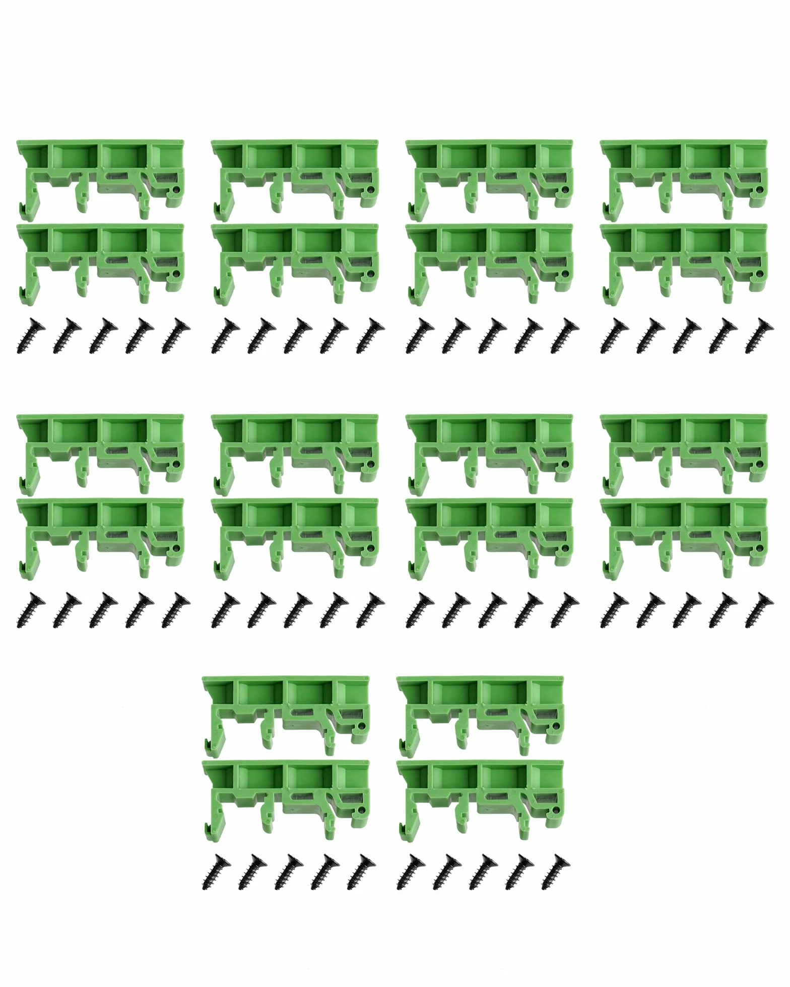 10 unidades de 35 mm PCB DIN C45 Riel Adaptador Placa de circuito impreso Montaje Soporte DIY Módulo de interfaz de montaje en riel DIN Terminal Junta DSUB, Conector