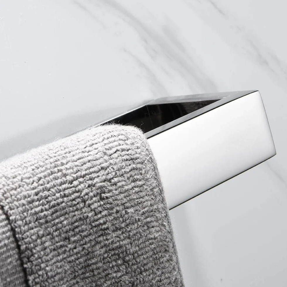 Toallero Autoadhesivo de Aceros Inoxidables Toallero de Pared Sin Perforación Cromado Toallero de Baño para Baño Cocina (40 cm)
