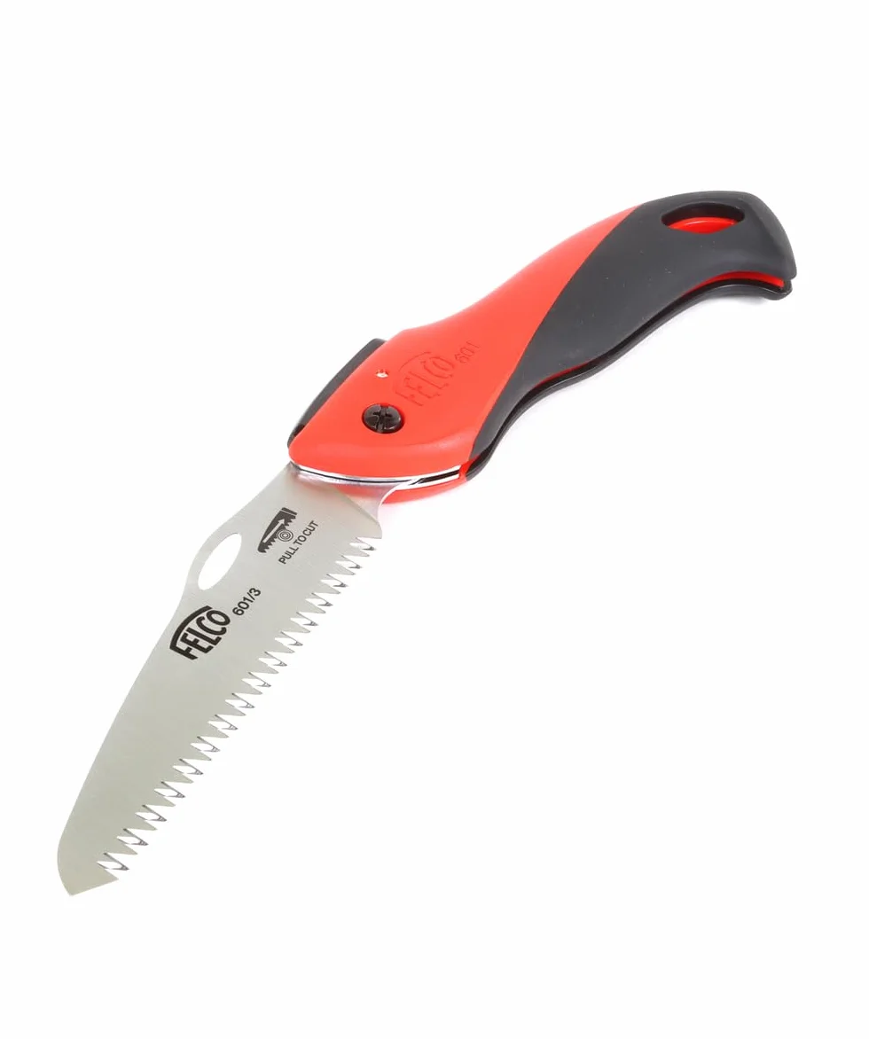 FELCO 601 sierra plegable hoja recta 120 mm, mango soft touch, corte 60 mm, ambidiestra, para viñedo y exterior
