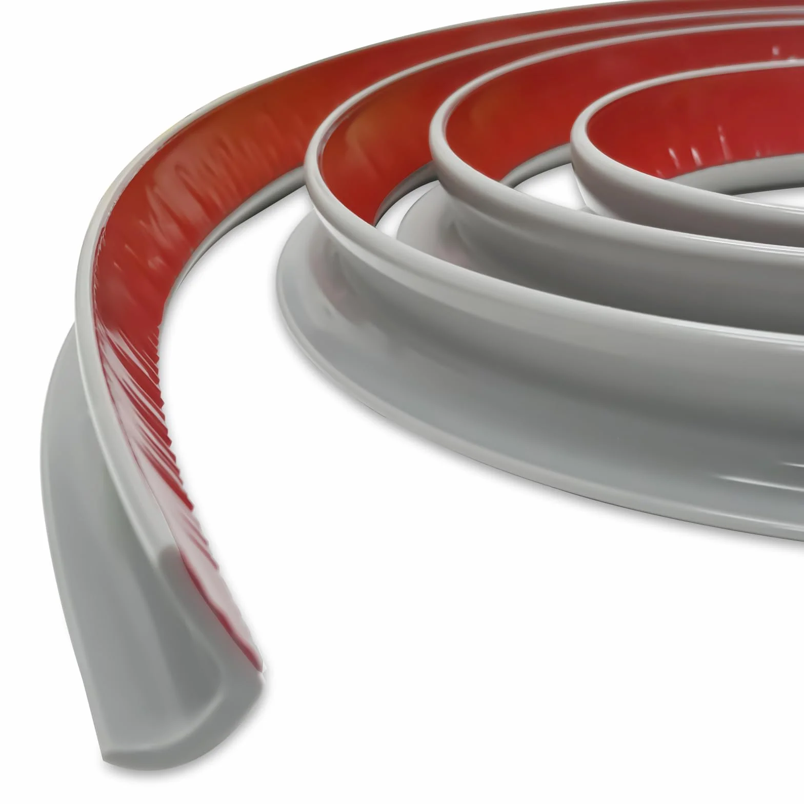 Canalón de lluvia J Shape RV, parte trasera autoadhesiva, canalones de lluvia adecuados para todo tipo de coches, camiones, autocaravanas y yates (gris, 5 m)