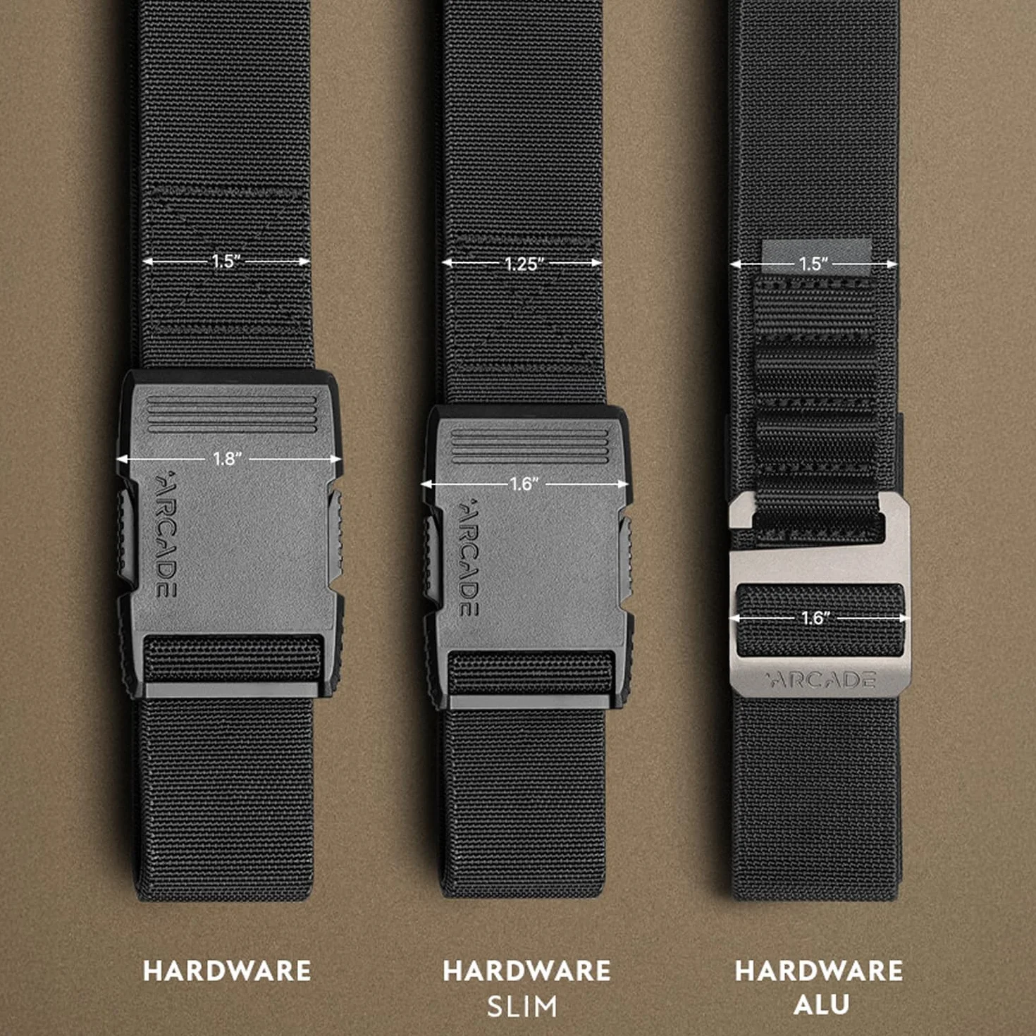 Arcade Belts Hardware - Cinturón de utilidad delgado, color salvia, talla L/XL