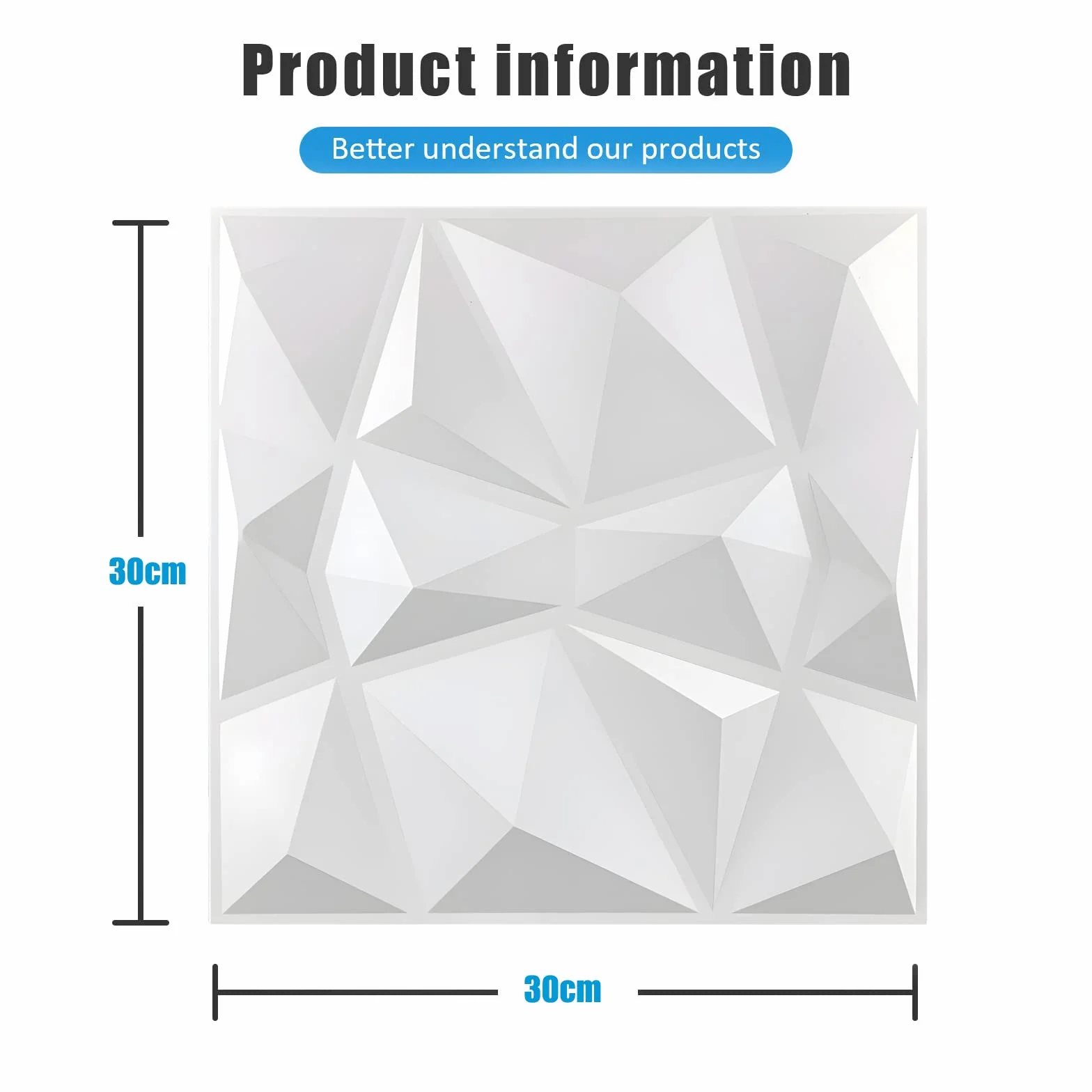 Paneles de pared 3D,30 * 30cm,PVC de alta rigidez,impermeable,resistente al calor, inodoro,blanco mate, para decoración de paredes interiores en sala de estar,dormitorio,vestíbulo