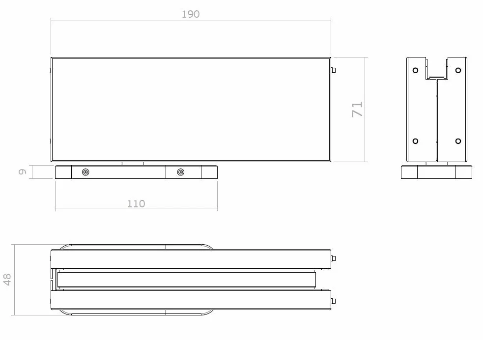 Kit de bisagra hidráulica basculante para puerta de cristal de 10-13 mm, código IN.81.203 JNF - Cierrapuertas - Acero inoxidable satinado