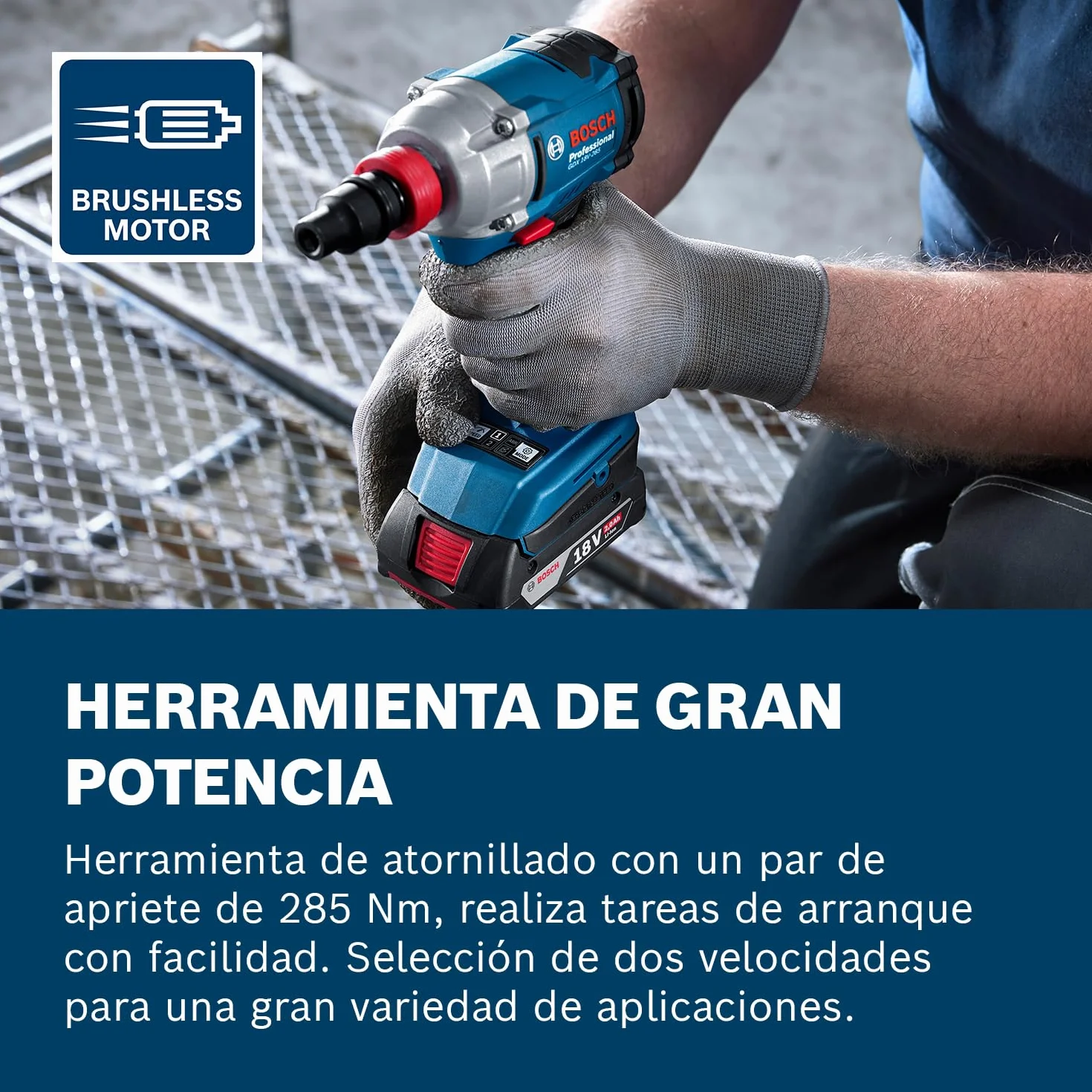 Bosch Professional 18V System atornillador de impacto a batería GDX 18V-285 (incl. L-BOXX, sin batería/cargador)