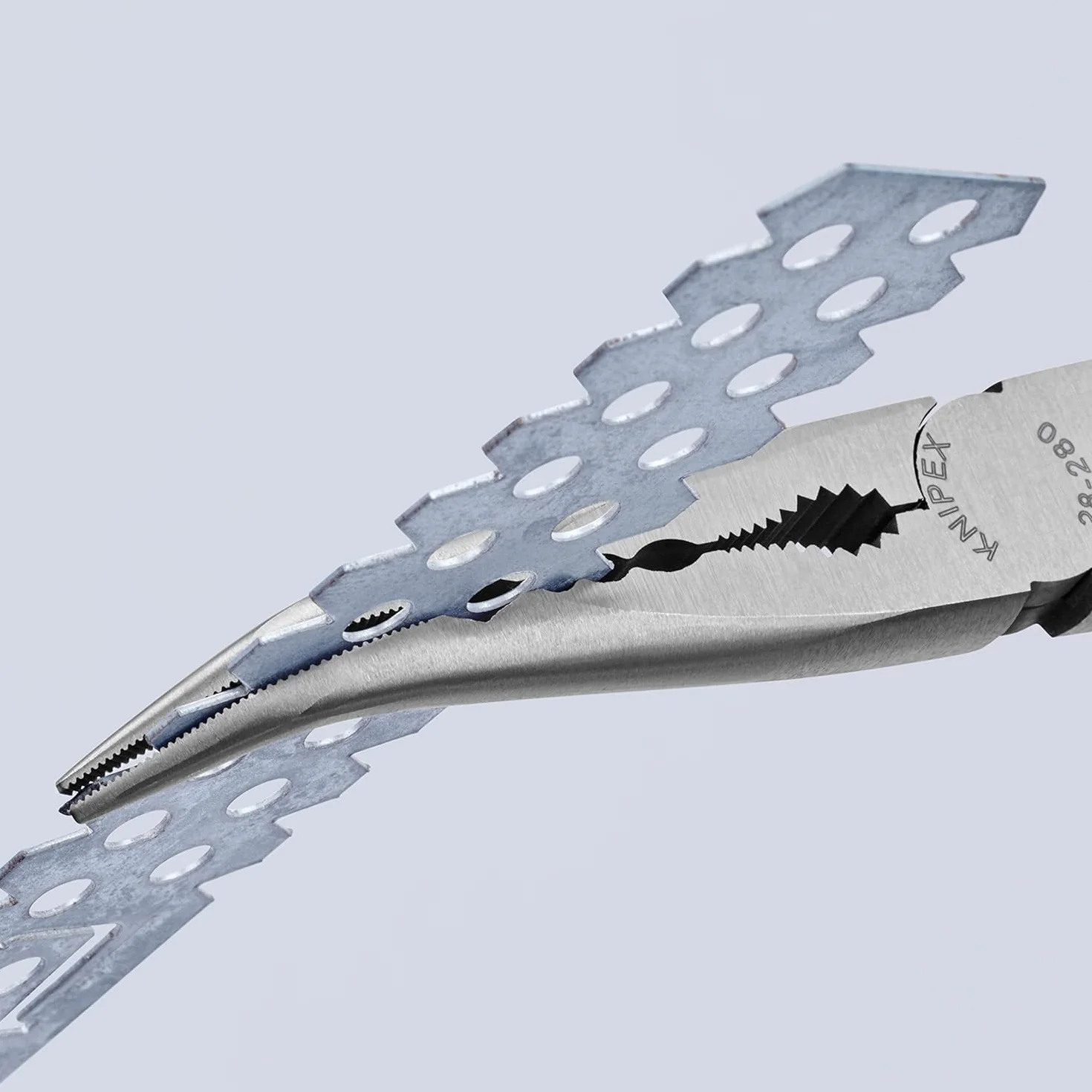 KNIPEX Alicate de montaje de bocas largas con perfiles transversales recubiertos de plástico 280 mm, 28 81 280