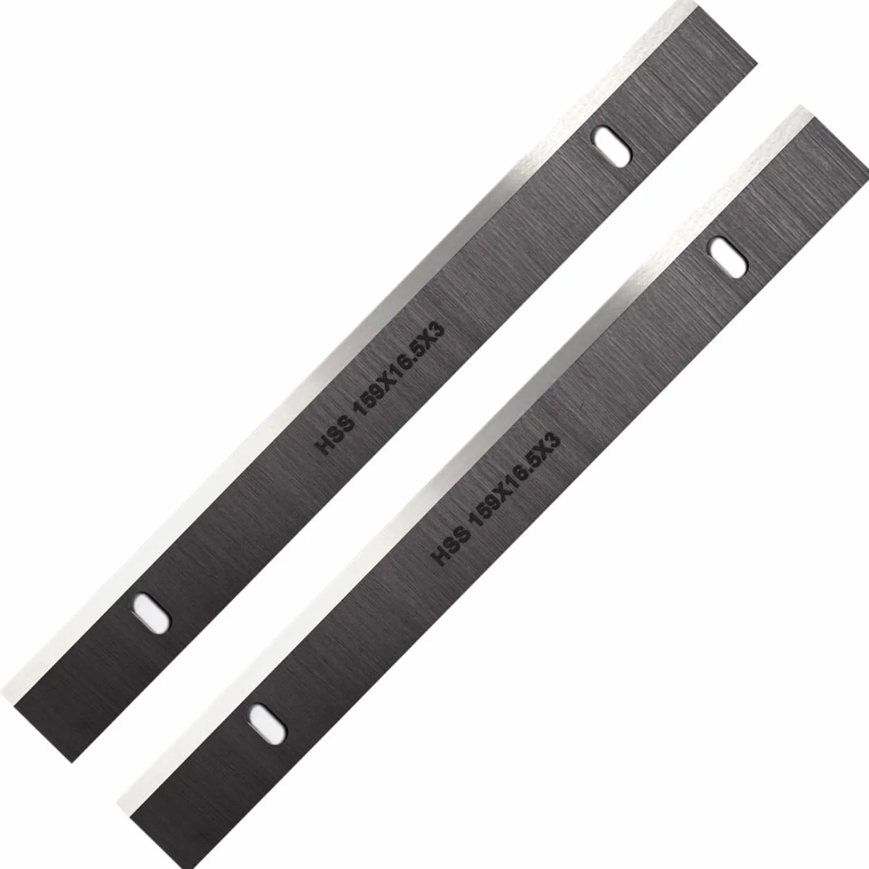 Cuchillas cepilladoras de 159x16,5x3mm, cuchillos ensambladores HSS for regruesador de carpintería, juego de 2 piezas