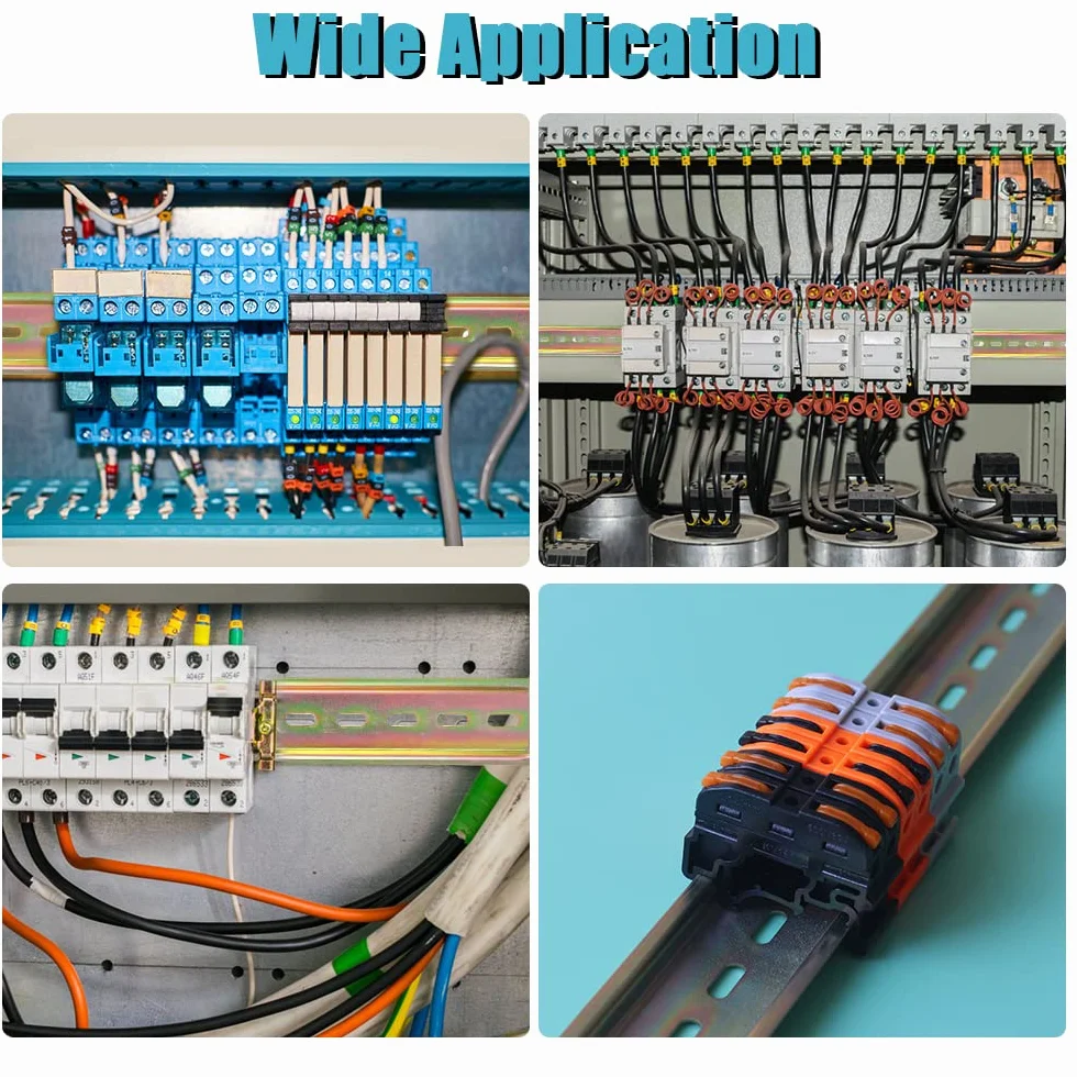 WHC 3 Piezas Carril Din Enchufe Carril Din Rieles de Montaje, Puentes de Cables para La Instalación en Armarios de Distribución, Aparamenta (Amarillo, 3,5 cm de Ancho, 20 cm de Largo, 0,75 cm de Alto)