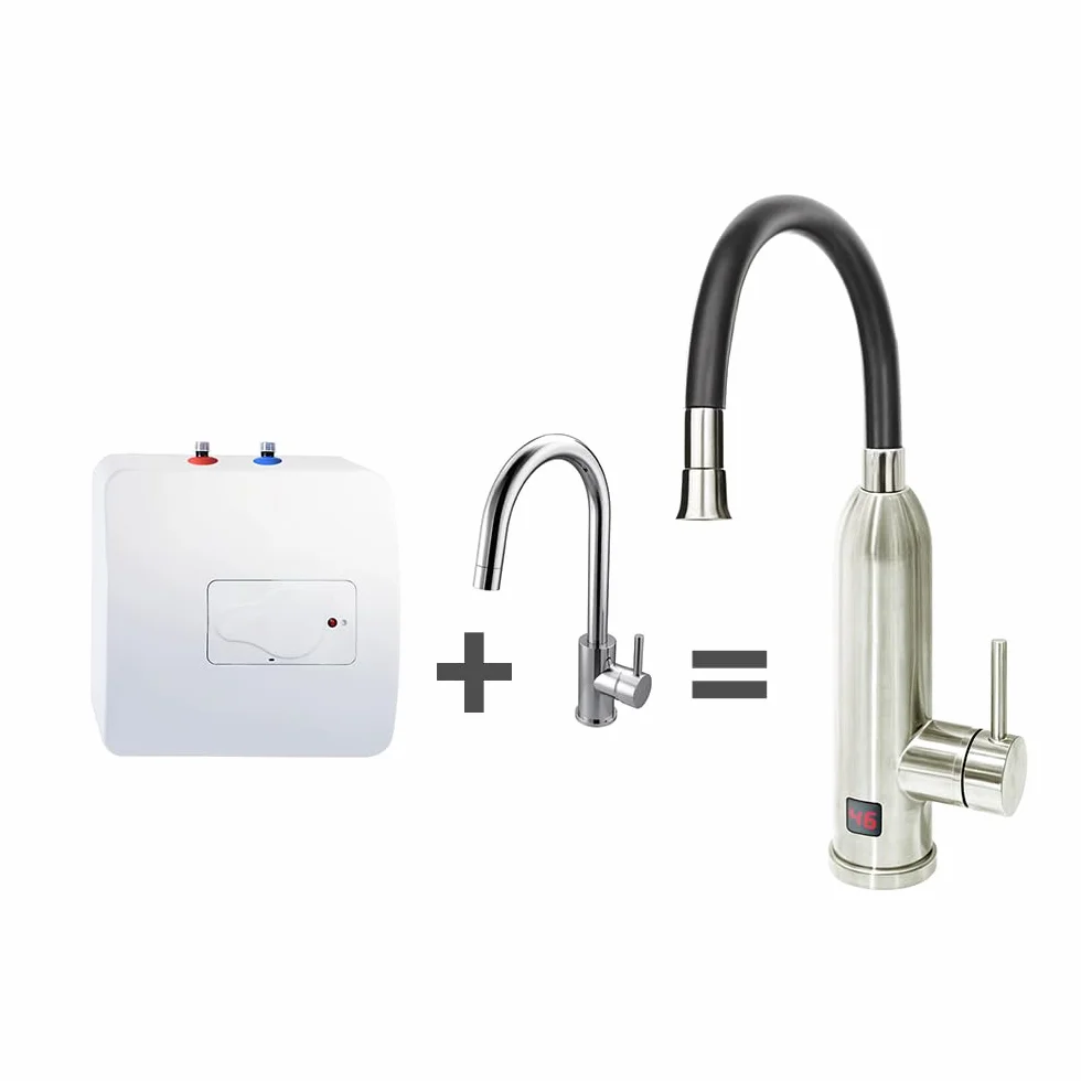 HOGART Grifo Eléctrico Con Calentador de Agua 230V - Para Cocina, Jardín, Baño, Caravana, Camping - Calentador Inteligente Instantáneo