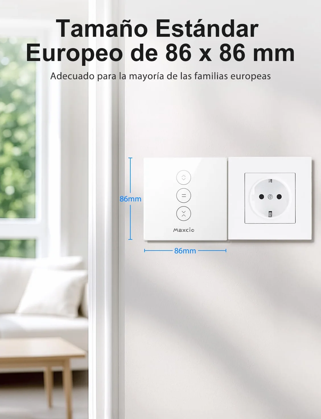 【LED Controlable】Alexa Interruptor Persiana, Maxcio Interruptor Wifi Compatible con Alexa y Google Home, Control de APP y Función de Temporizador, para Motor Persiana, Motor Tubular-4 Packs