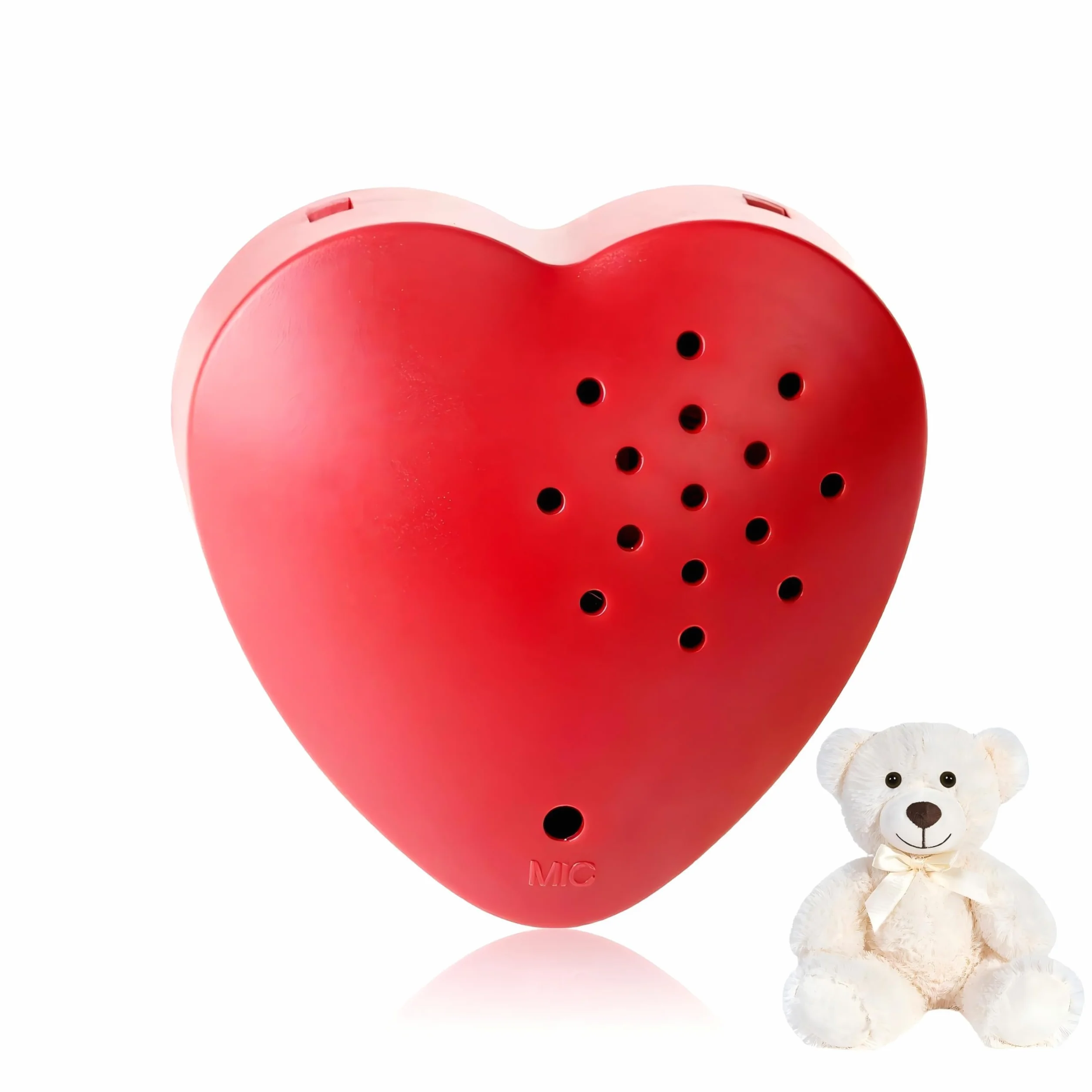 Grabadora de Voz en Forma de Corazón 30 Segundos, Caja de Voz para Peluches, Mini Grabadora Personalizada