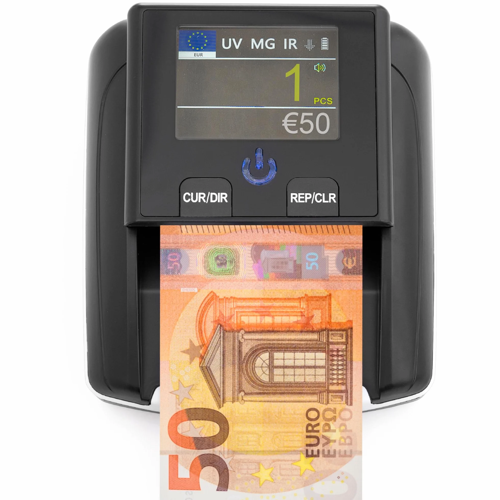 Detector Billetes Falsos UV MG IR Euros Dólares Libras