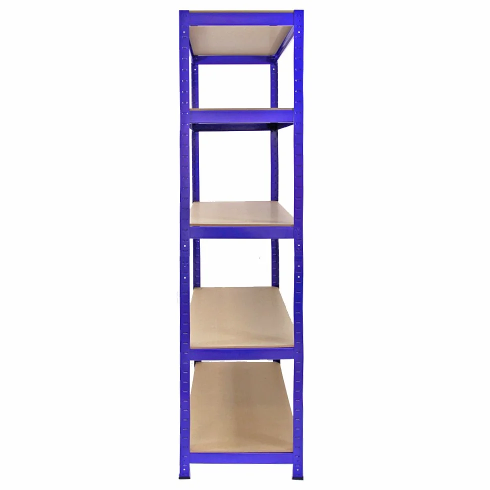 3 Estanterías Azules Metalicas T-Rax Sin Tornillos 90x45x180cm con 5 Estantes Baldas Repisas Capacidad Peso 280kg por Estante Almacenamiento Almacenaje Herramientas Taller Garaje + Mazo de Goma GRATIS