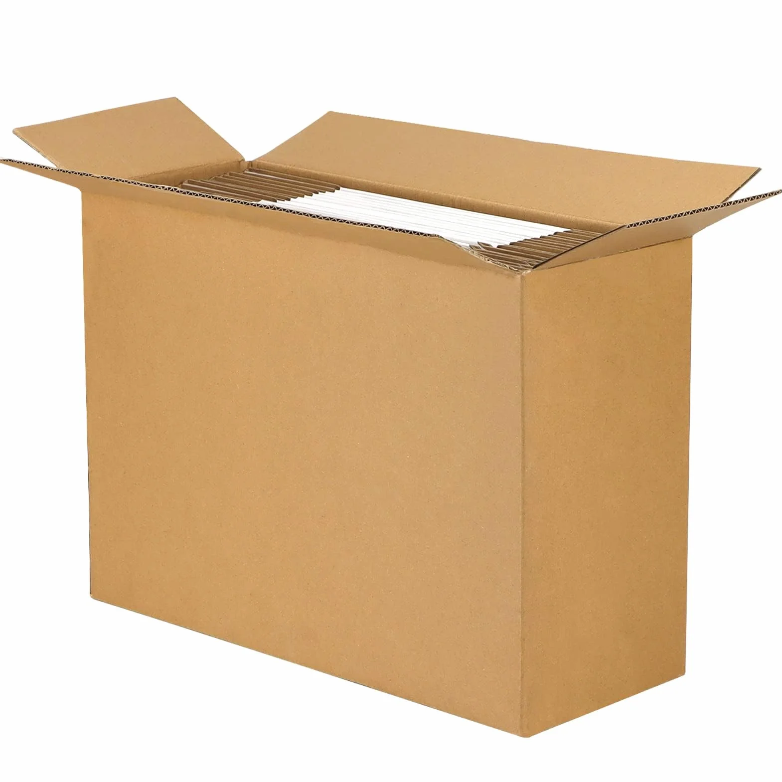 HORLIMER 28 x 20,4 x 5,1cm Cajas de Carton con Tapa para Envios de Paquete, 25 Pack, Cajitas de Papel Kraft para Regalo o Embalaje, Blanco