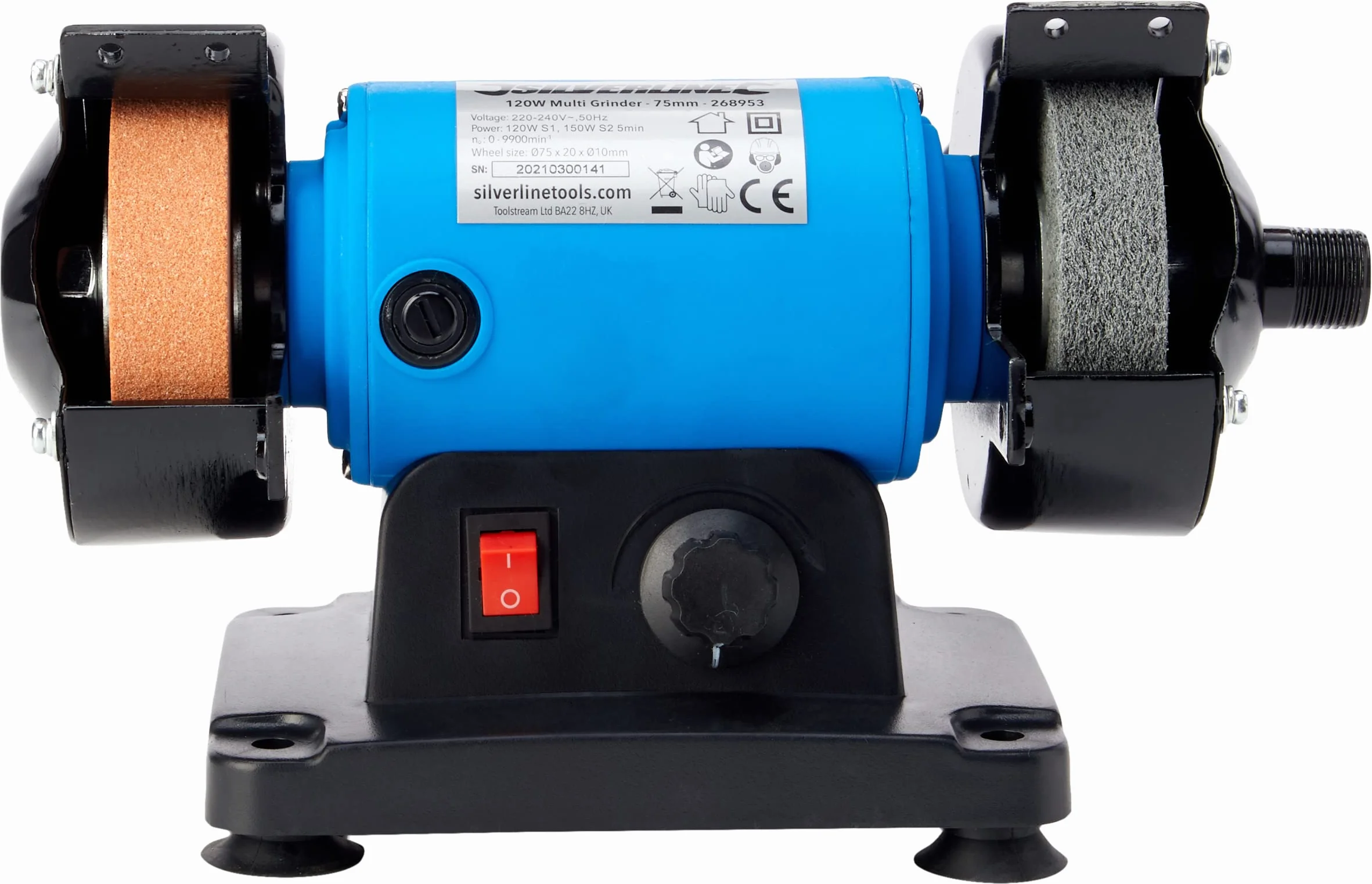 Silverline Tools 268953 - Mini amoladora de banco 75 mm, 120 W (75 mm)