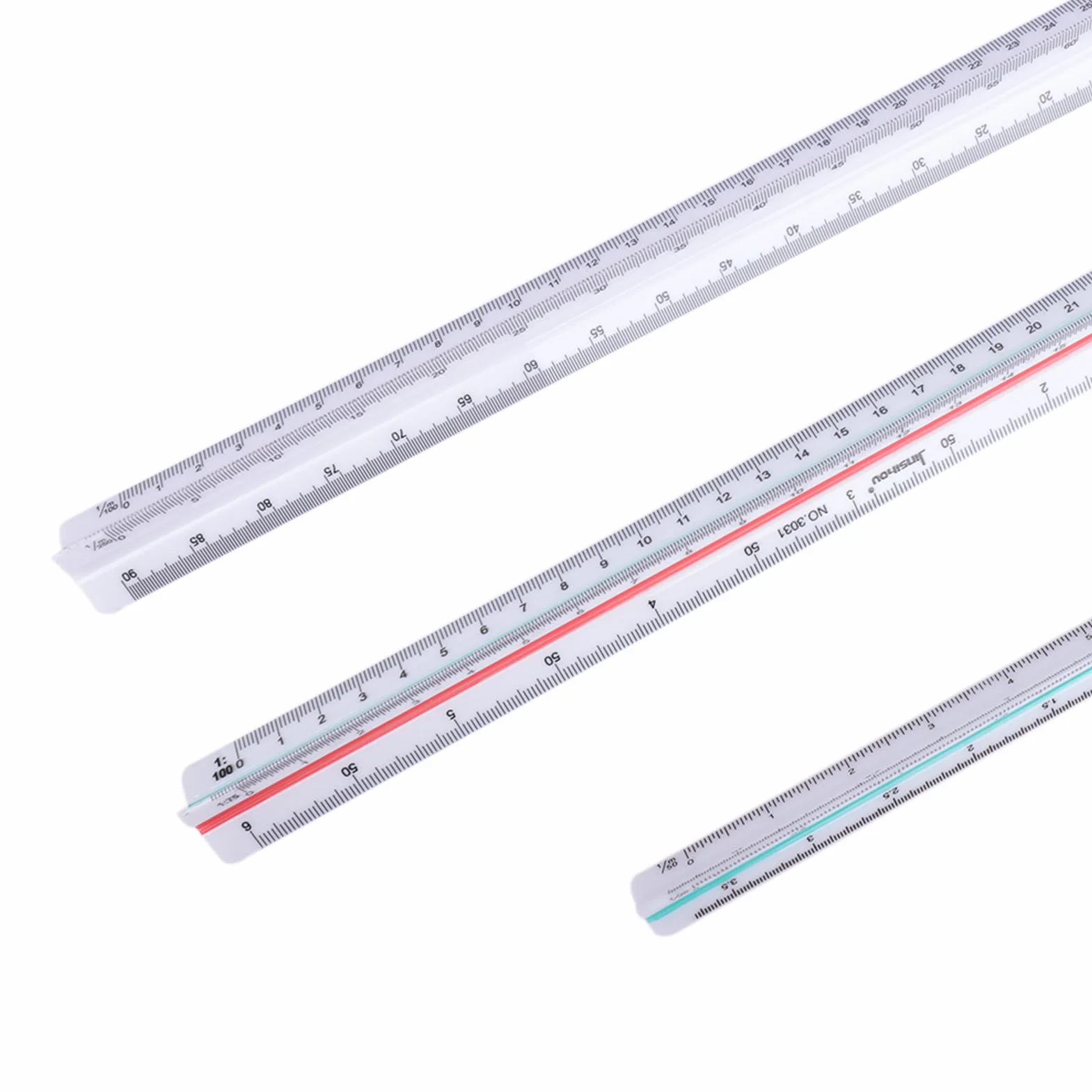 Regla de Escala de Plástico 30 cm Escalimetro con Grabado Láser 1:20 1:25 1:50 1:75 1:100 1:125 1:200 1:250 1:300 1:400 1:500 para Arquitectos Ingenieros