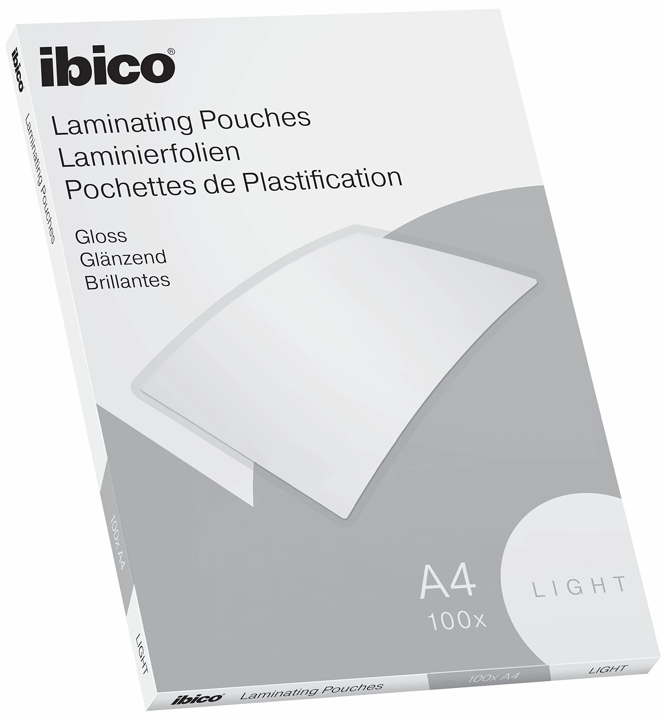 Ibico Carteras De Plastificar A4 80 Micras Basics Light Brillante Fundas Para Plastificadora Térmica Caja 100