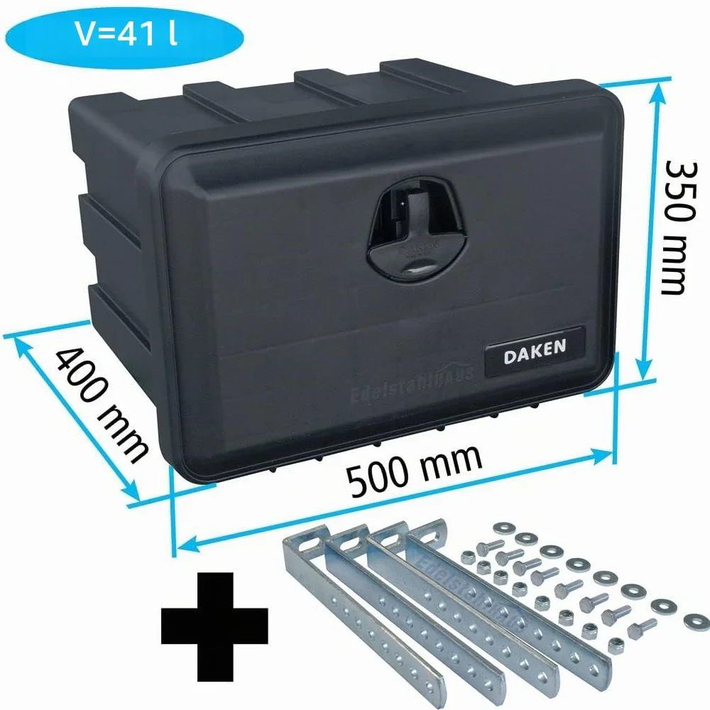 Caja de almacenamiento para camiones 500x350x400mm + Soporte vertical, Daken J041+VH401