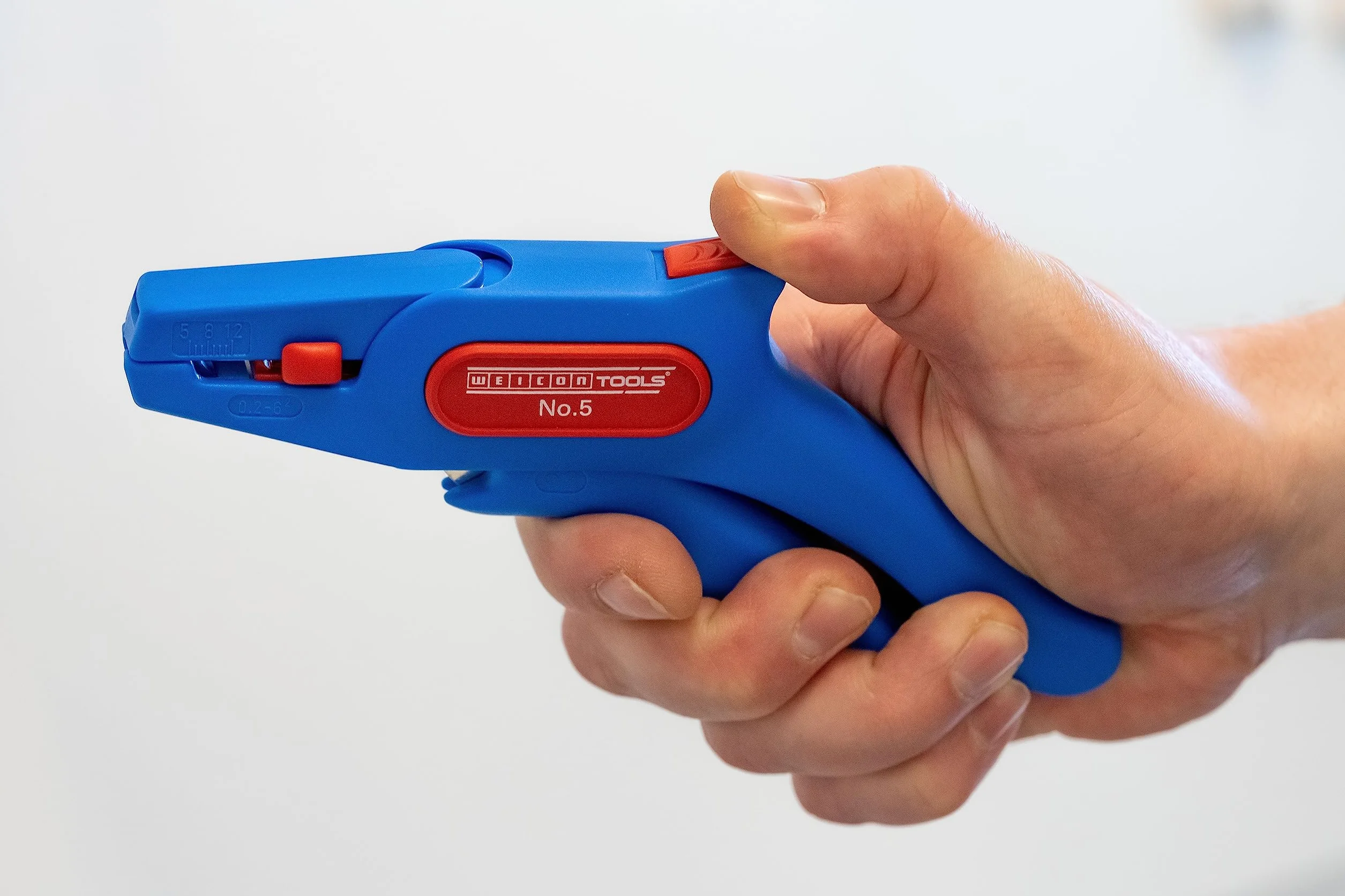 WEICON TOOLS Nº 5 - Juego de 2 pelacables automáticos, 0,2 – 6 mm², pelacables con cortador lateral de hasta 2 mm